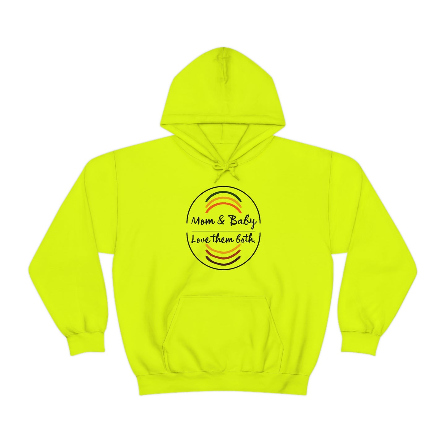 Women's Love Them Both (Black Text) Heavy Blend™ Hooded Sweatshirt