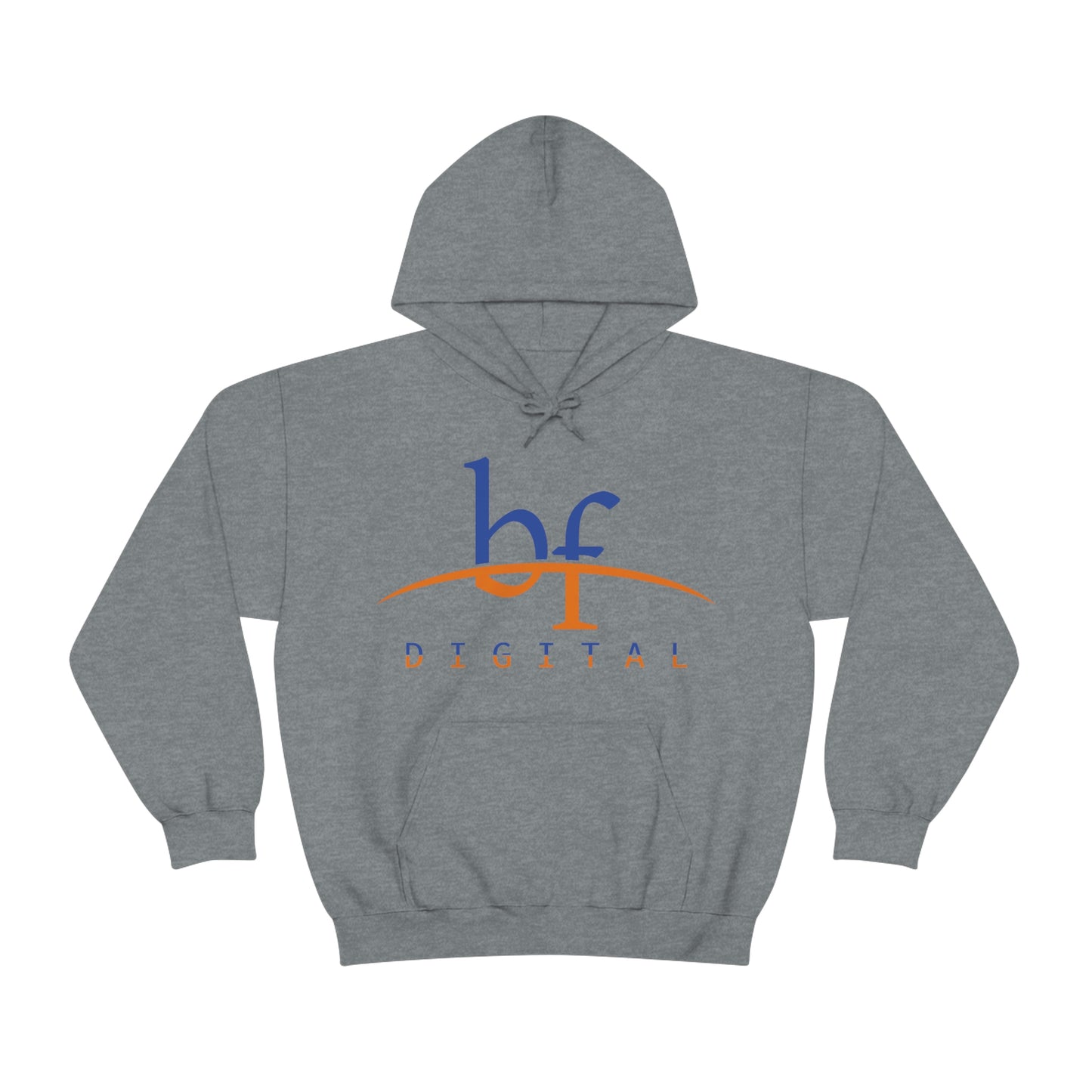 Unisex Blue Fire Digital Network Logo (Blue&Orange) Heavy Blend™ Hooded Sweatshirt