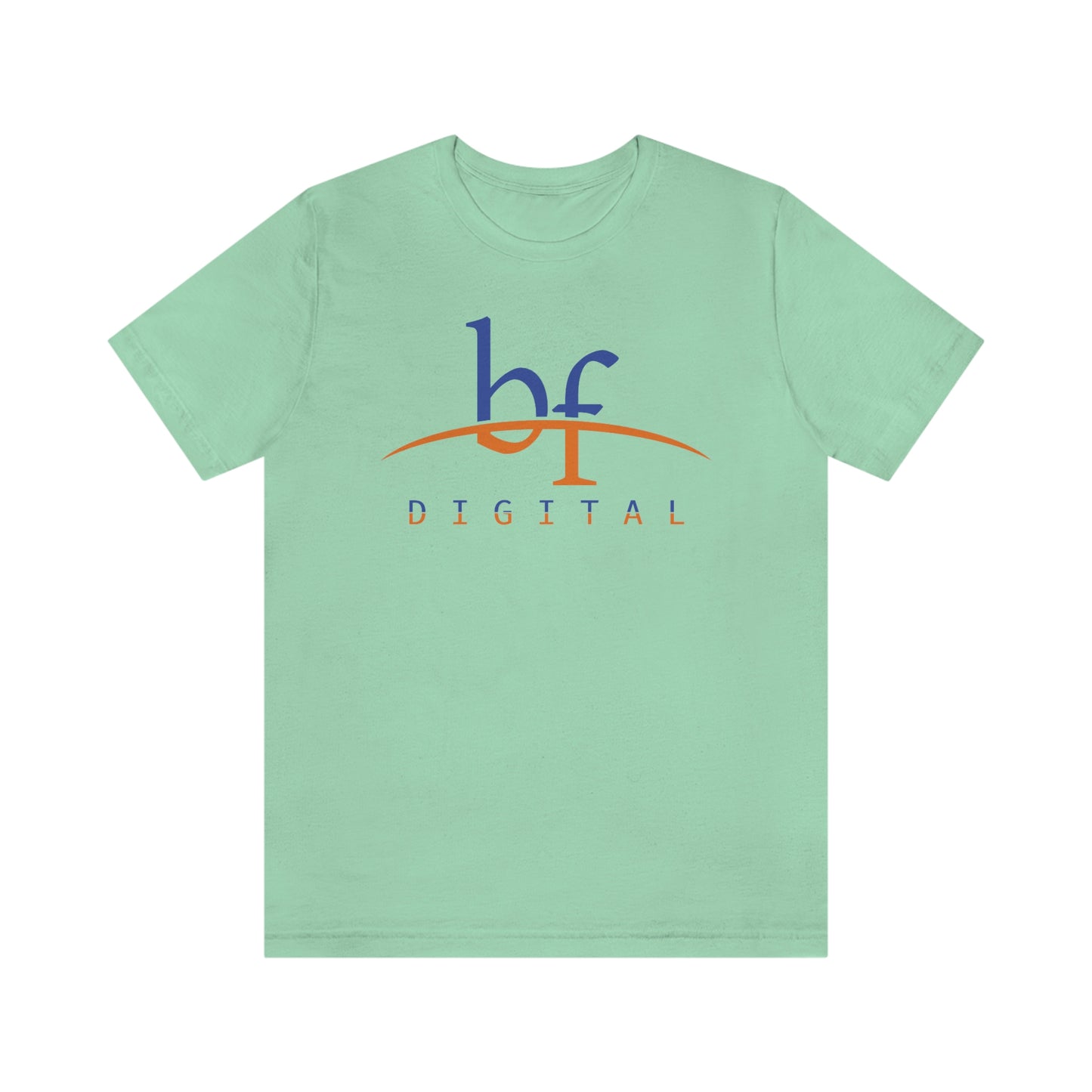 Unisex Blue Fire Digital Network Logo (Blue&Orange) Short Sleeve T-Shirt