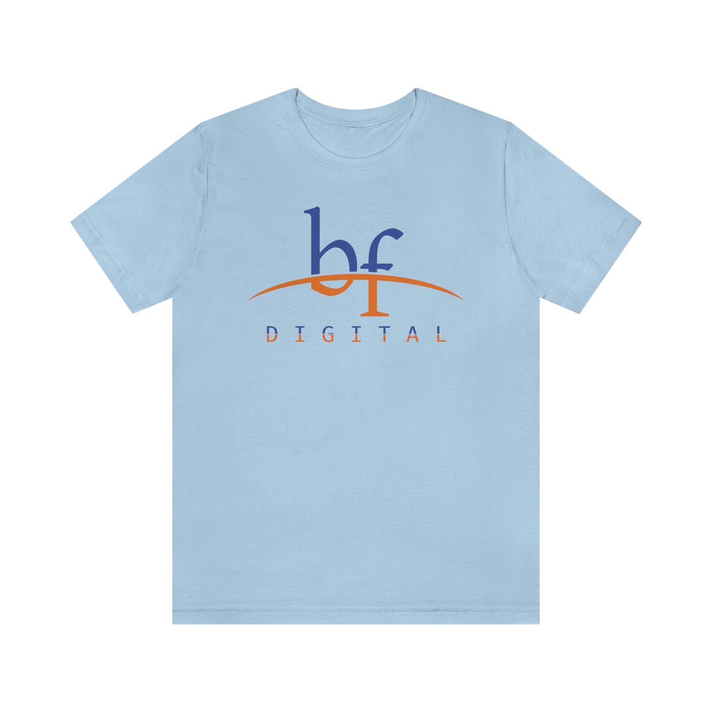 Unisex Blue Fire Digital Network Logo (Blue&Orange) Short Sleeve T-Shirt