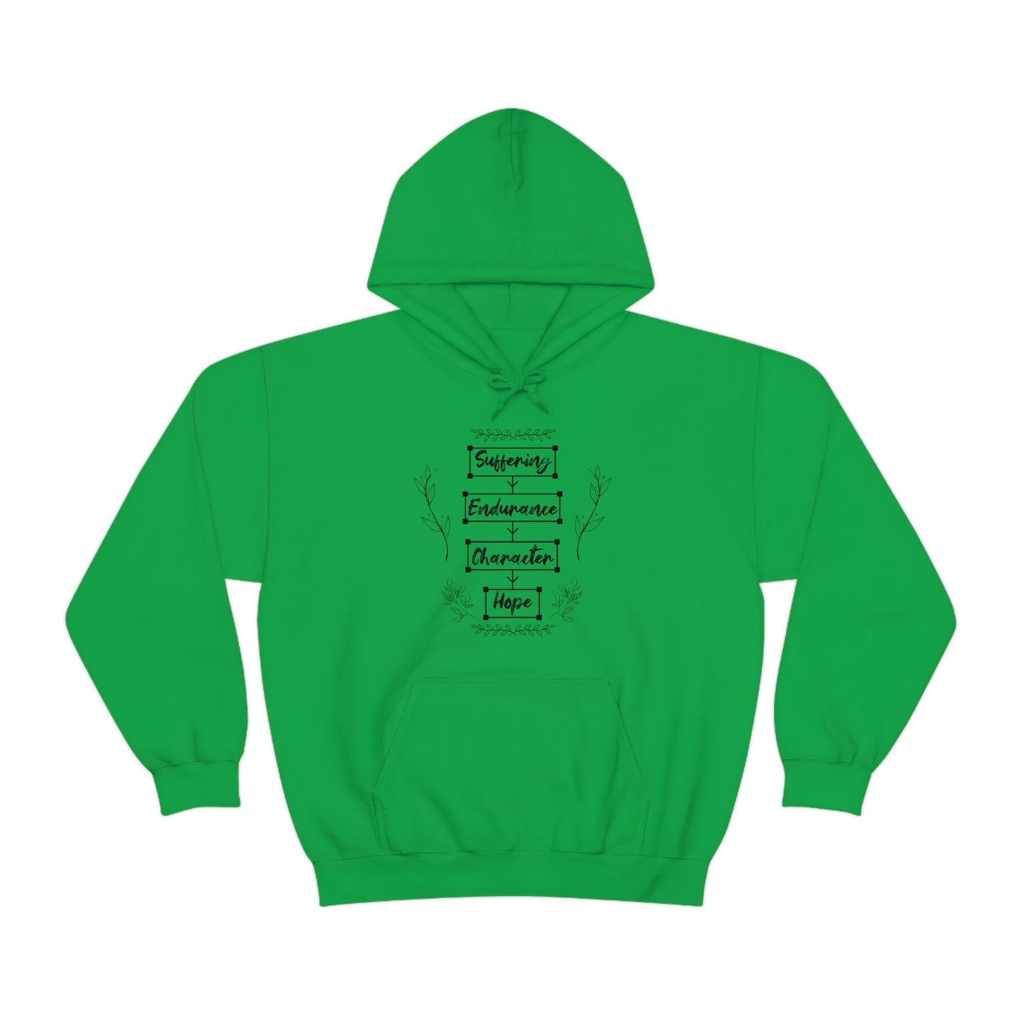 Women's Suffering Produces Hope (Romans 5:4) [Black Text] Heavy Blend™ Hooded Sweatshirt