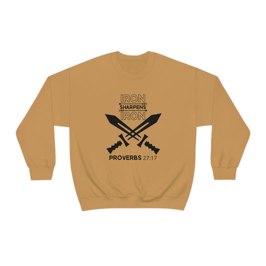 Men's Iron Sharpens Iron (Black Art) Heavy Blend™ Crewneck Sweatshirt