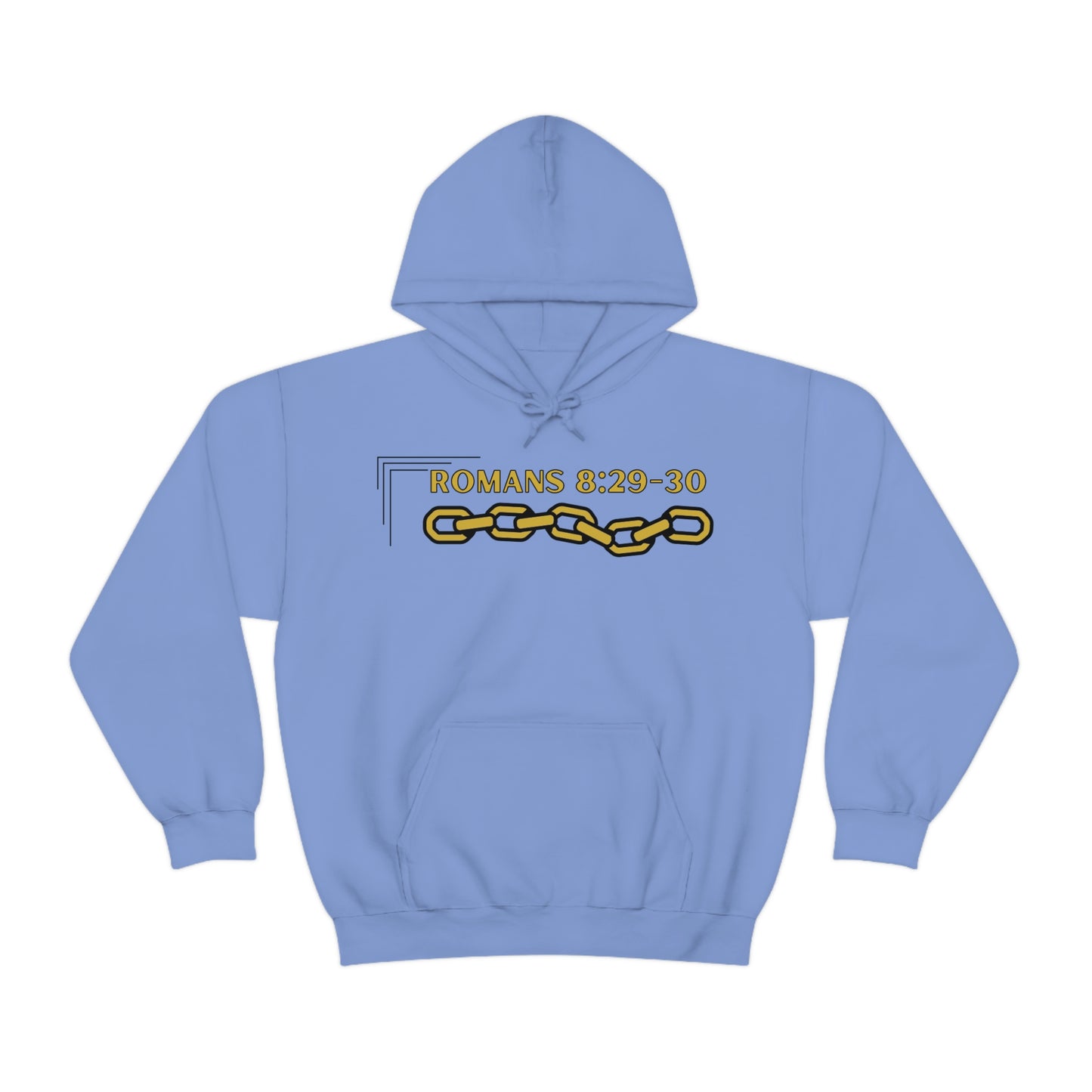 Unisex Golden Chain of Redemption (Romans 8:28-29) [Gold] Heavy Blend™ Hooded Sweatshirt