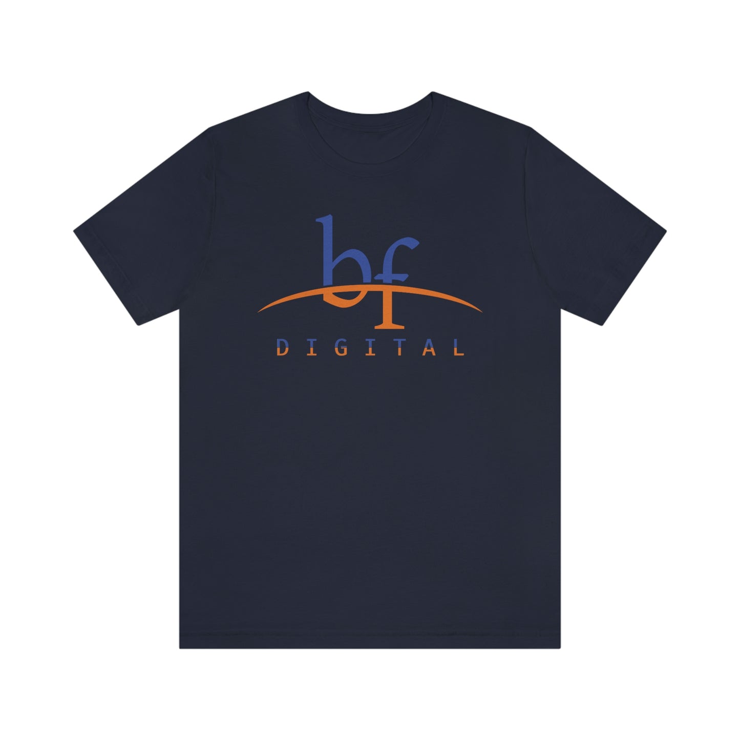 Unisex Blue Fire Digital Network Logo (Blue&Orange) Short Sleeve T-Shirt