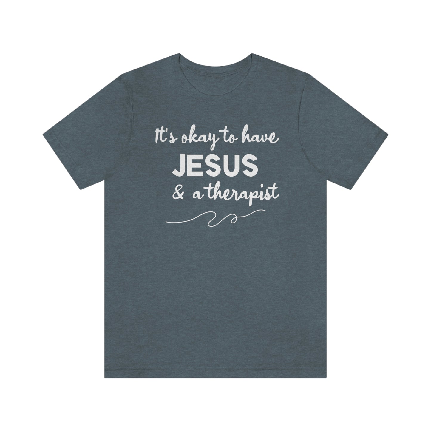 Women's Jesus & A Therapist (White Text) Short Sleeve T-Shirt