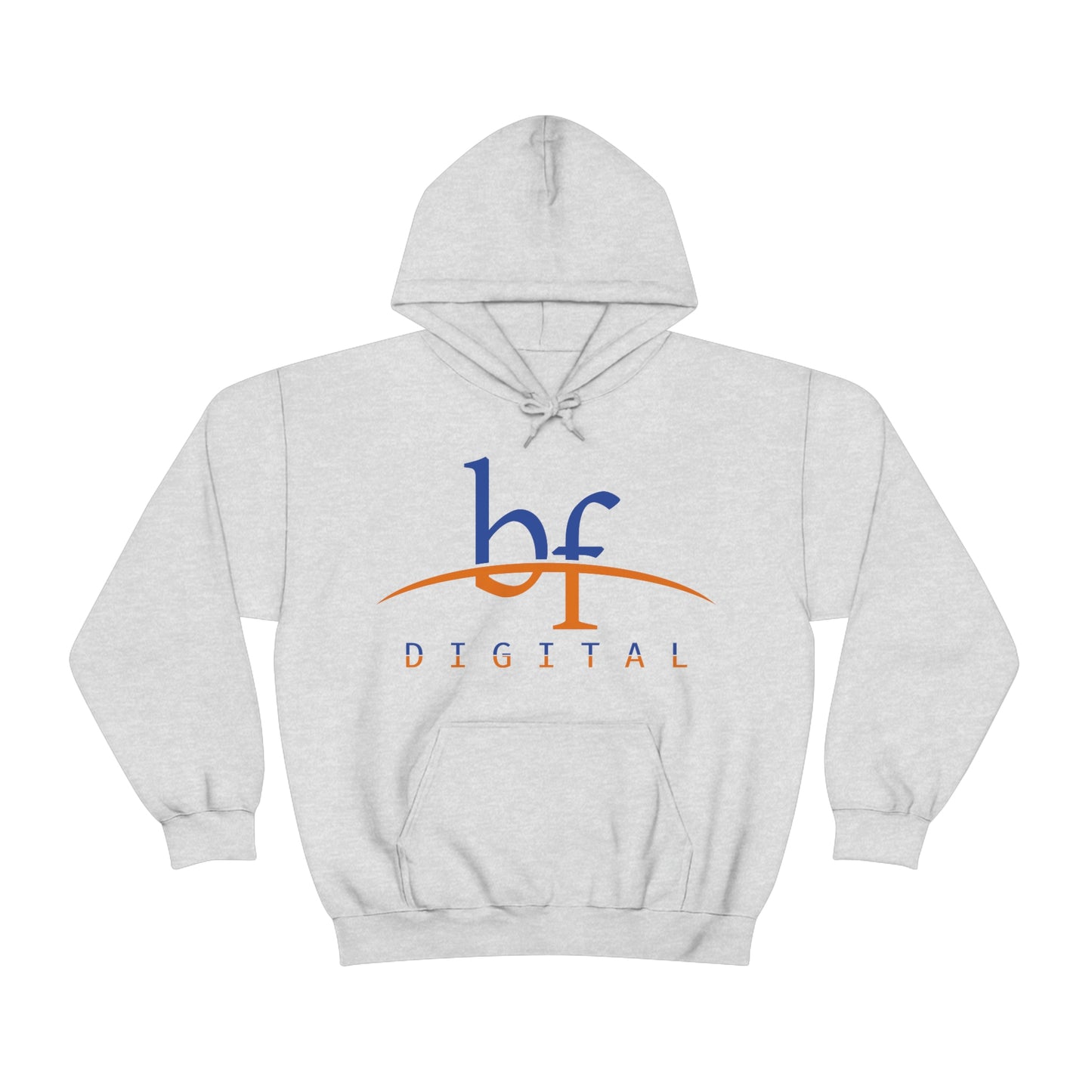 Unisex Blue Fire Digital Network Logo (Blue&Orange) Heavy Blend™ Hooded Sweatshirt