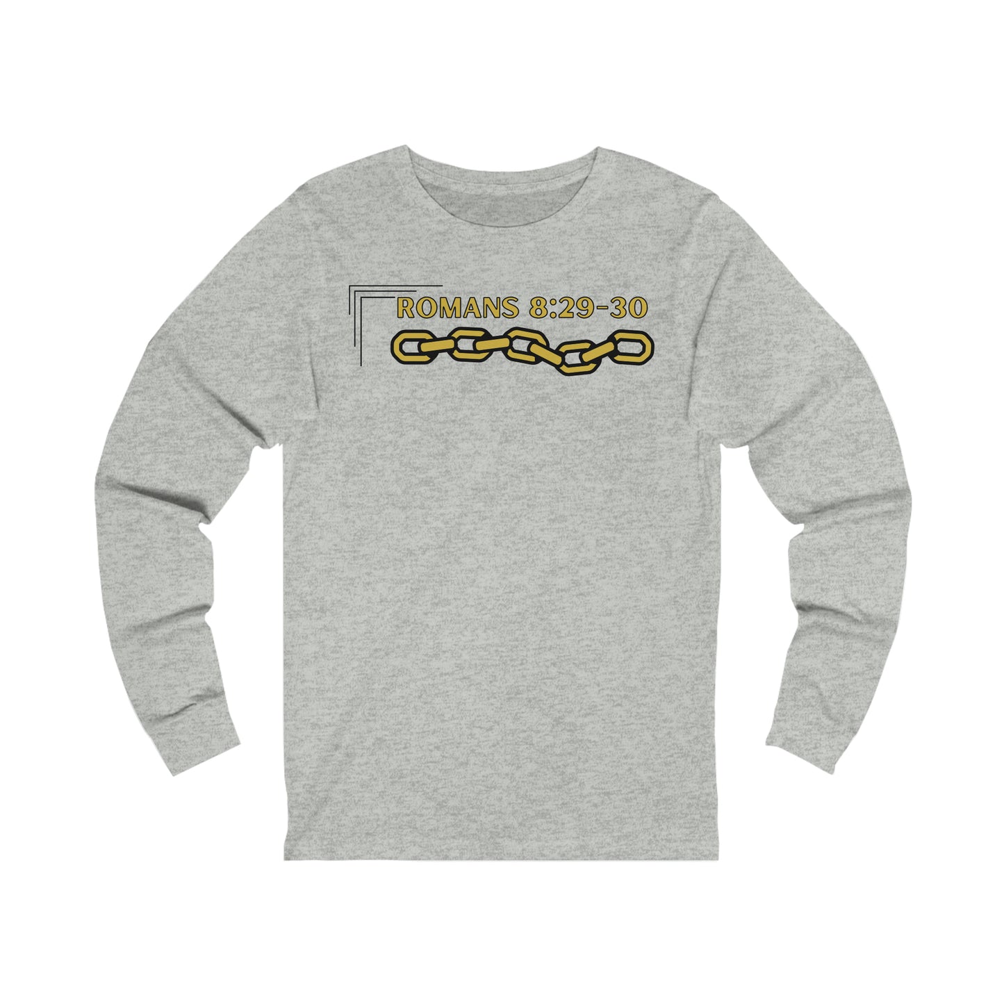 Unisex Golden Chain of Redemption (Romans 8:28-29) [Gold] Long Sleeve T-Shirt