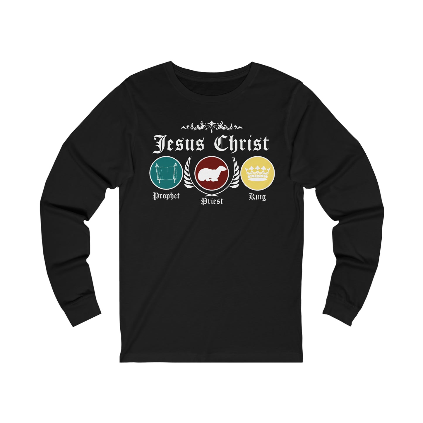 Unisex Prophet, Priest, King (White) Long Sleeve T-Shirt