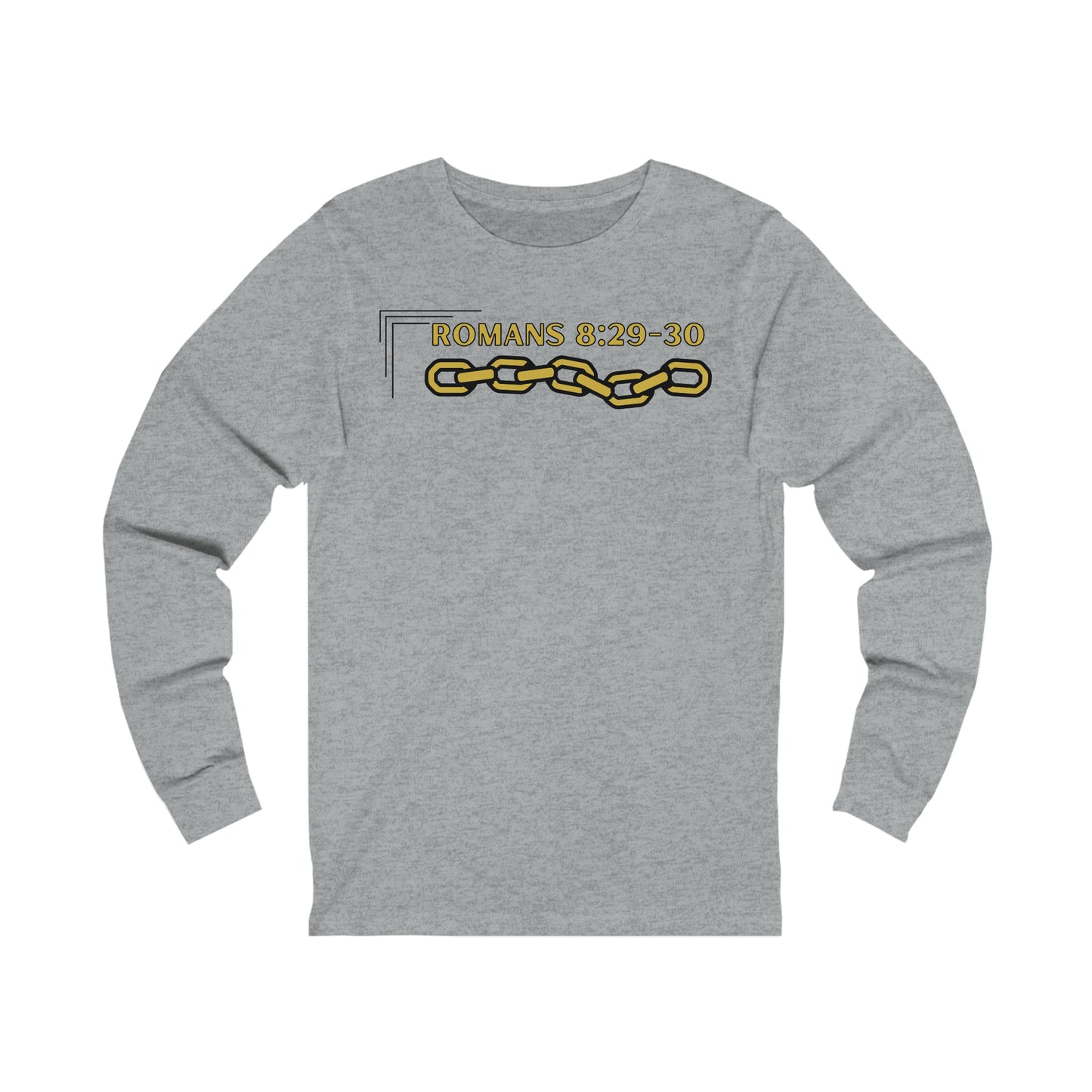 Unisex Golden Chain of Redemption (Romans 8:28-29) [Gold] Long Sleeve T-Shirt