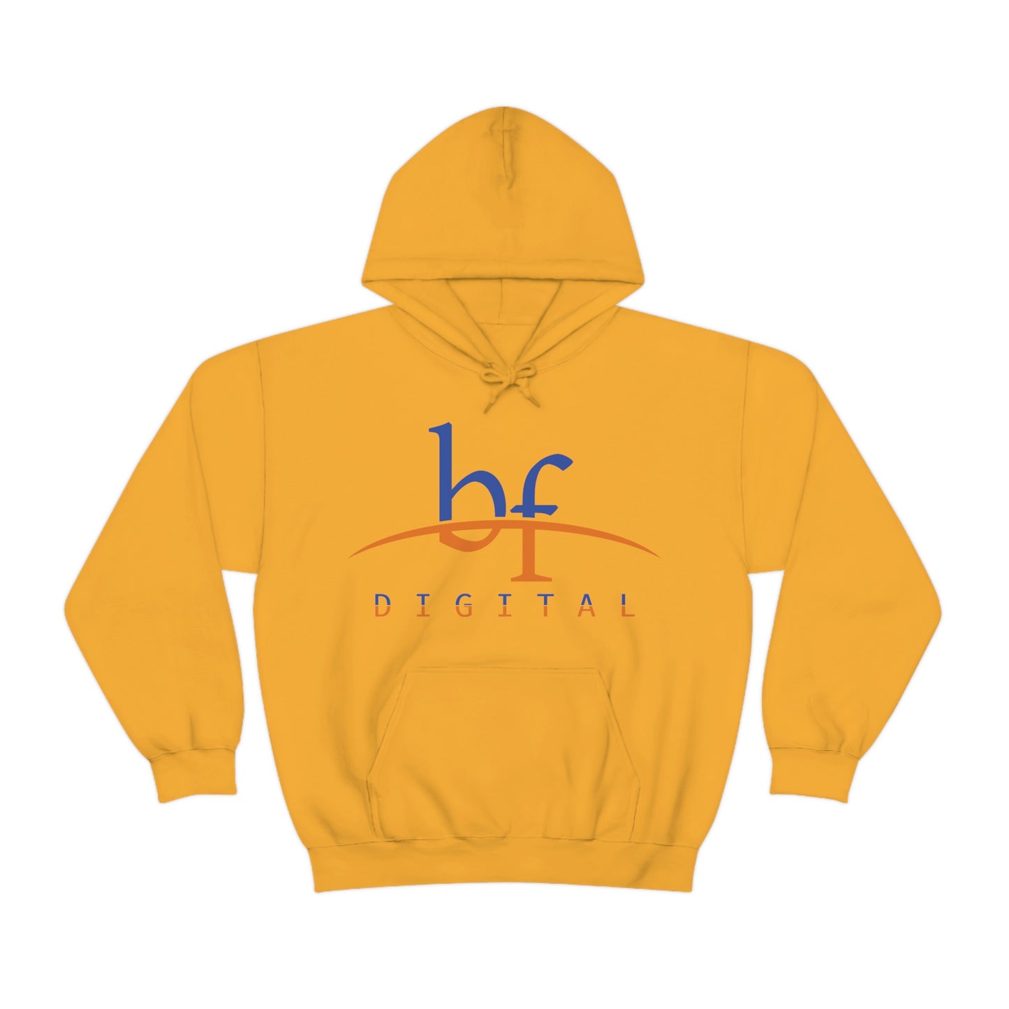 Unisex Blue Fire Digital Network Logo (Blue&Orange) Heavy Blend™ Hooded Sweatshirt