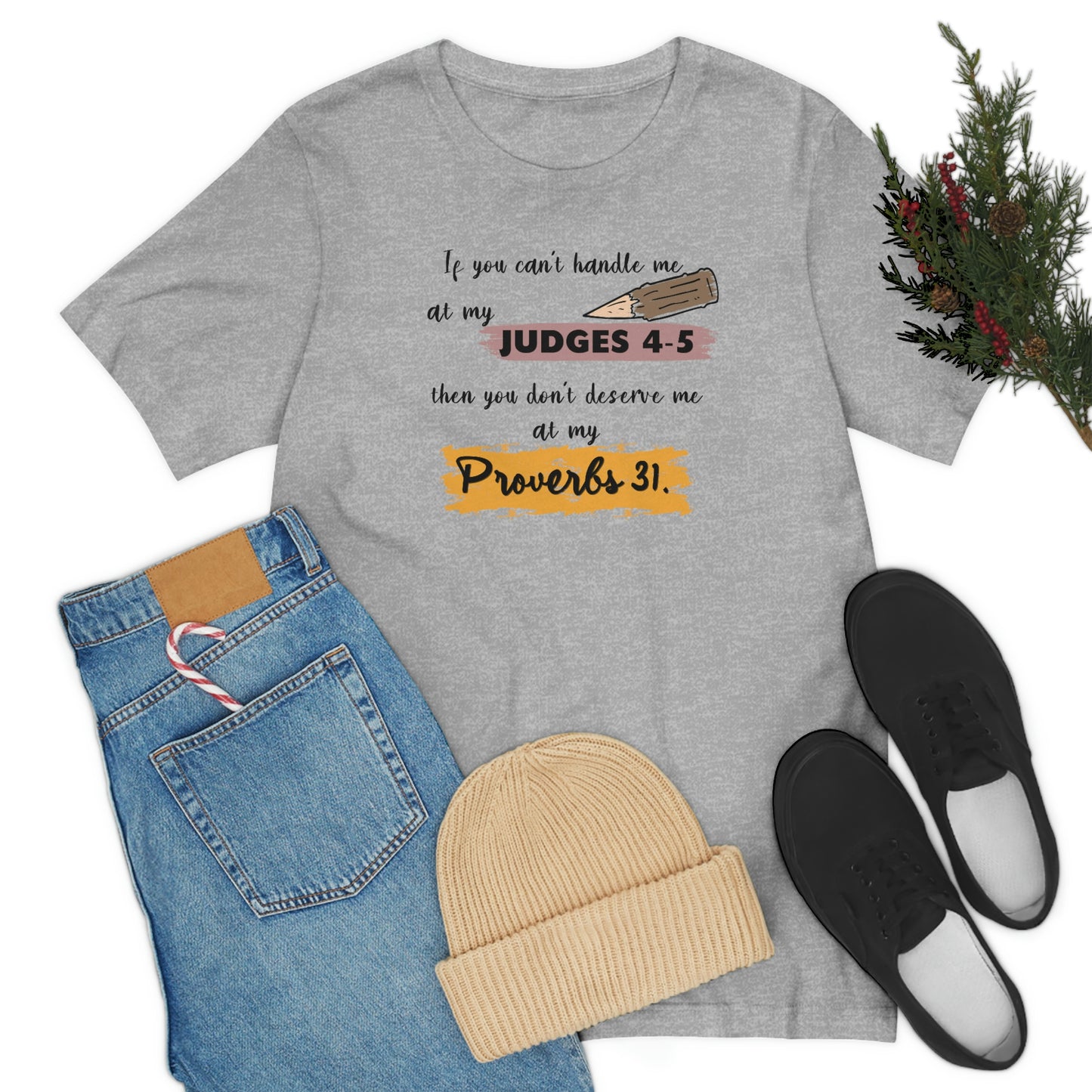 Women's Judges 4-5/Proverbs 31 (Black Text) Short Sleeve T-Shirt