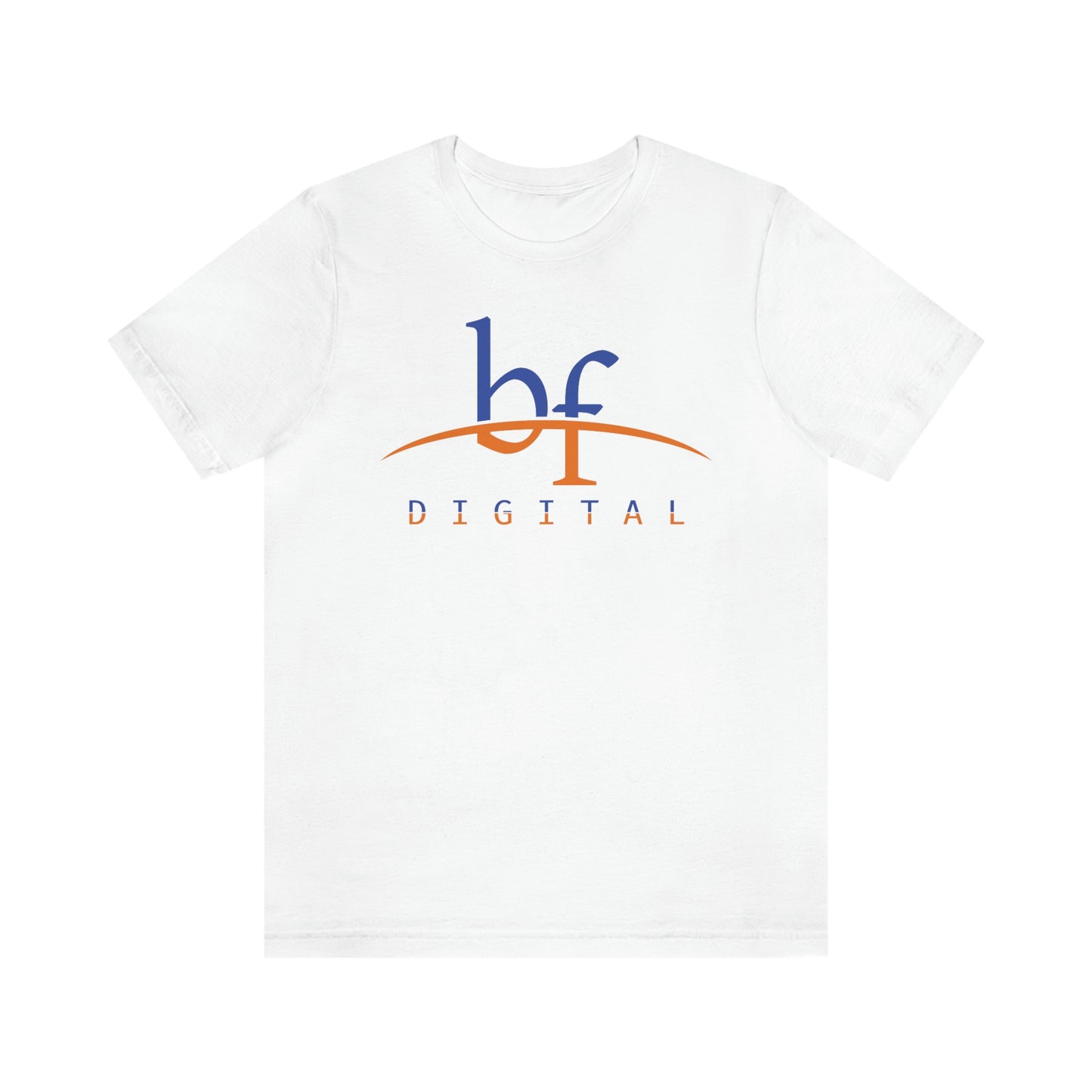 Unisex Blue Fire Digital Network Logo (Blue&Orange) Short Sleeve T-Shirt