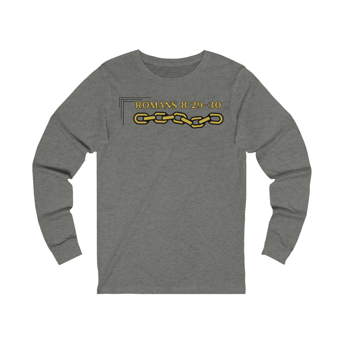 Unisex Golden Chain of Redemption (Romans 8:28-29) [Gold] Long Sleeve T-Shirt