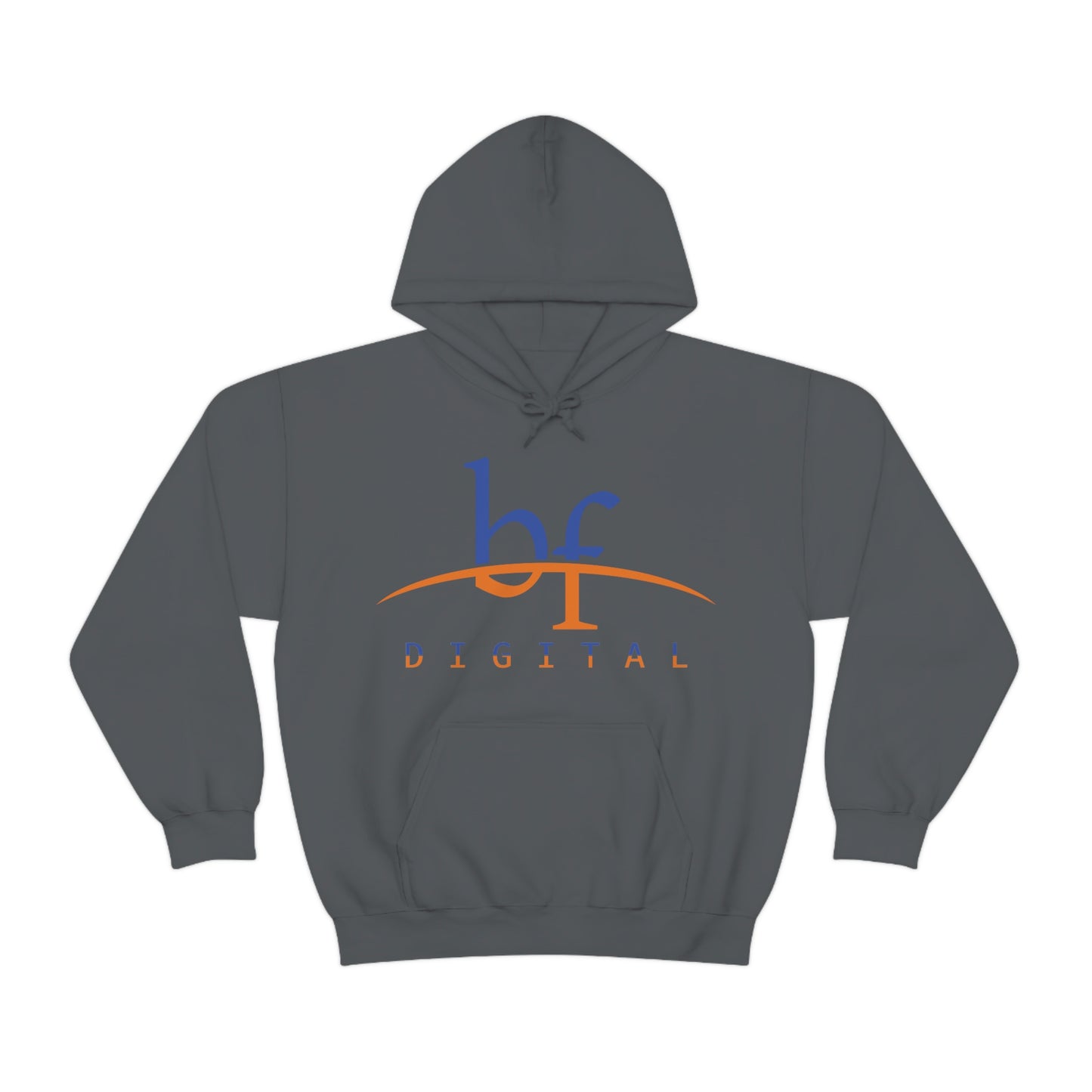 Unisex Blue Fire Digital Network Logo (Blue&Orange) Heavy Blend™ Hooded Sweatshirt