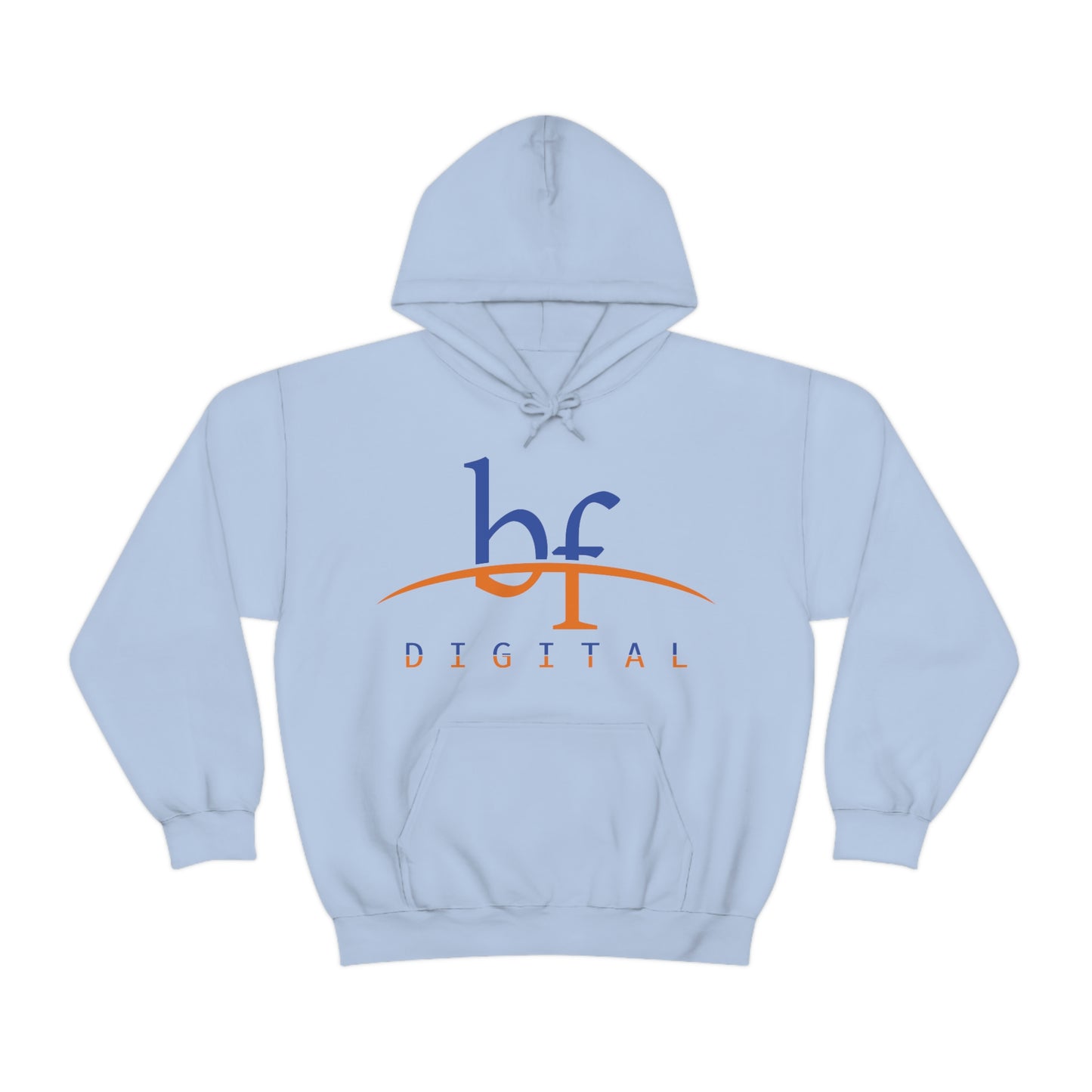 Unisex Blue Fire Digital Network Logo (Blue&Orange) Heavy Blend™ Hooded Sweatshirt