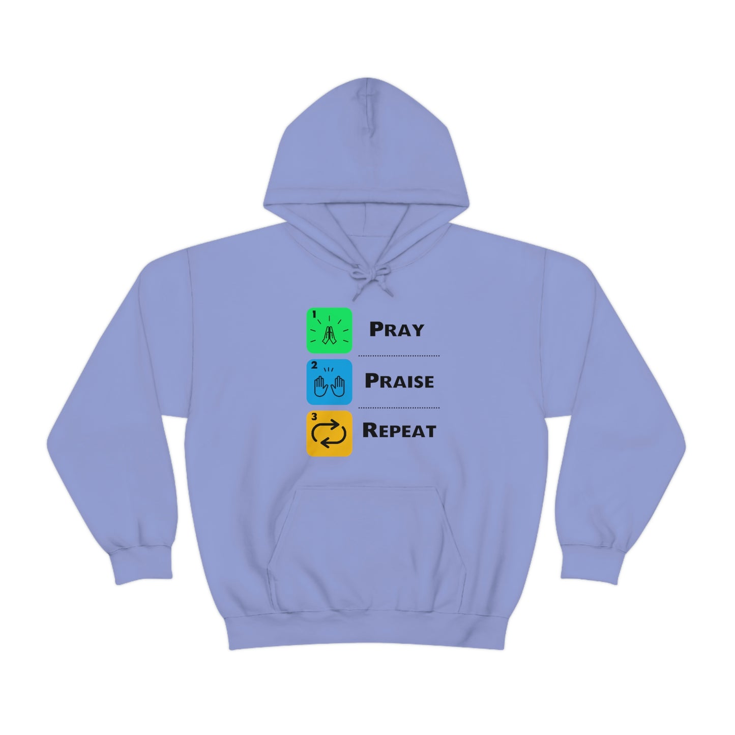 Unisex Pray, Praise, Repeat Heavy Blend™ Hooded Sweatshirt (Palette 2)