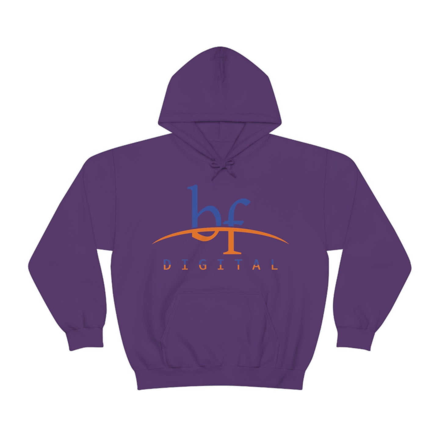 Unisex Blue Fire Digital Network Logo (Blue&Orange) Heavy Blend™ Hooded Sweatshirt