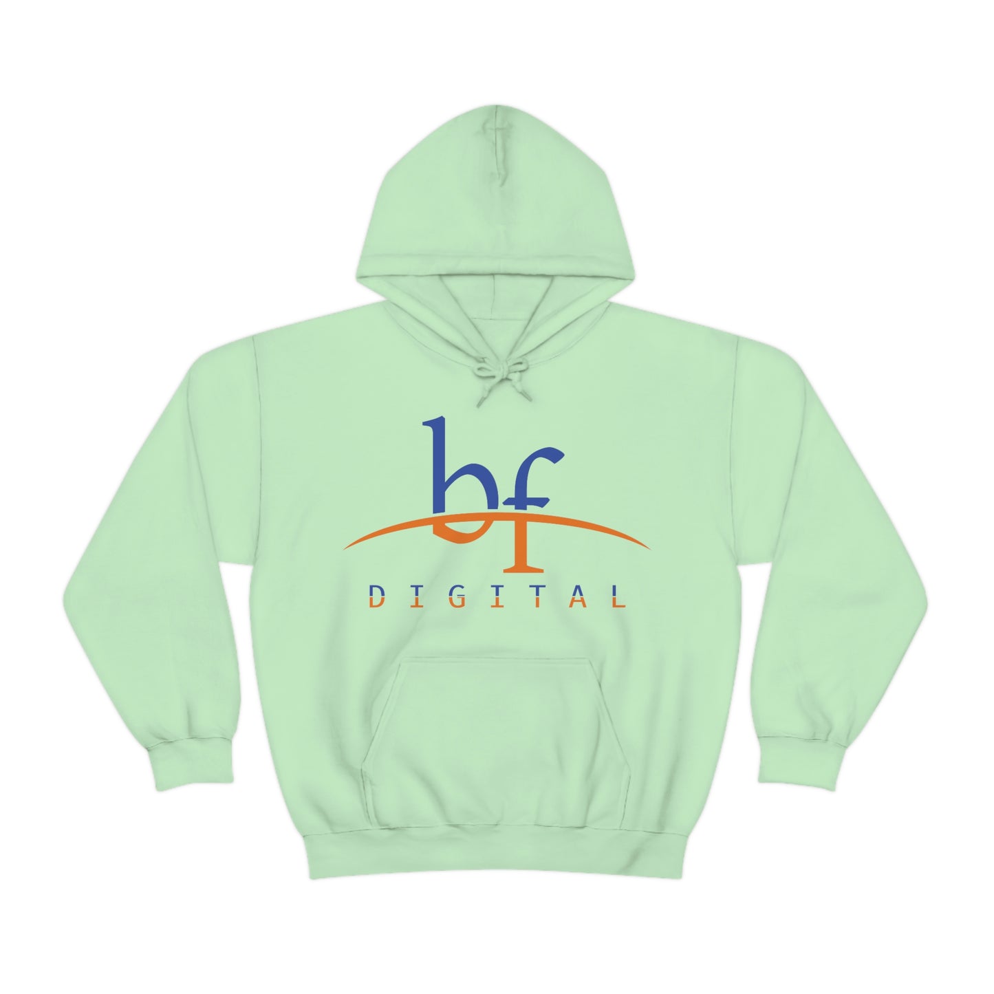 Unisex Blue Fire Digital Network Logo (Blue&Orange) Heavy Blend™ Hooded Sweatshirt