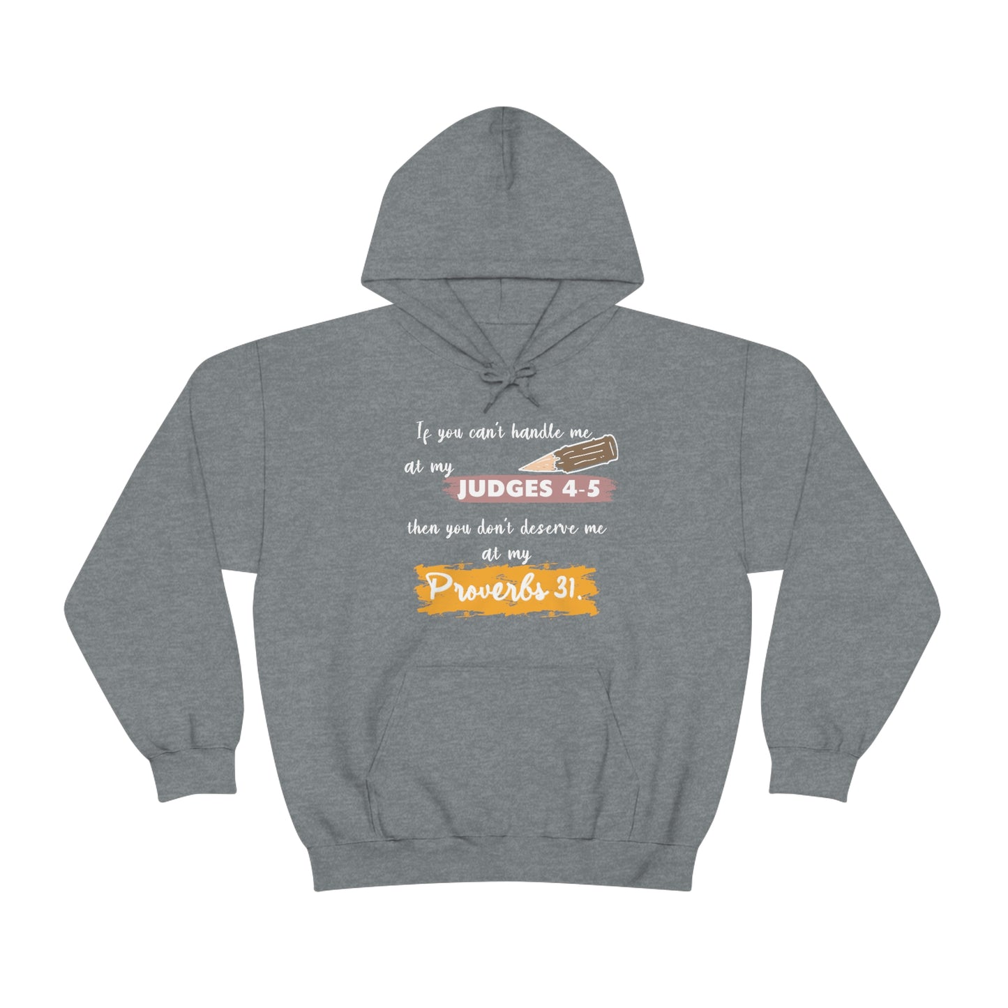 Women's Judges 4-5/Proverbs 31 (White Text) Heavy Blend™ Hooded Sweatshirt