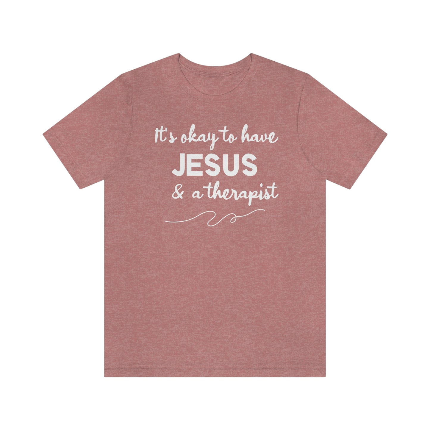 Women's Jesus & A Therapist (White Text) Short Sleeve T-Shirt