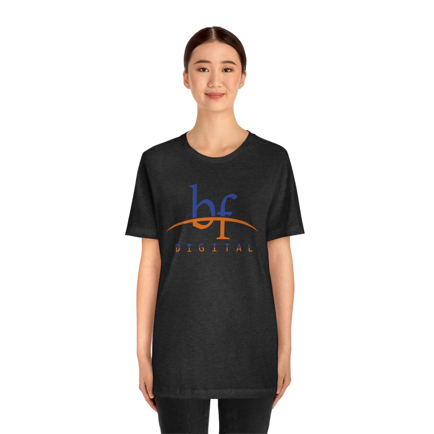 Unisex Blue Fire Digital Network Logo (Blue&Orange) Short Sleeve T-Shirt