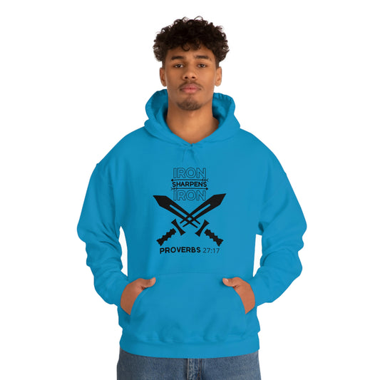 Men's Iron Sharpens Iron (Black Art) Heavy Blend™ Hooded Sweatshirt