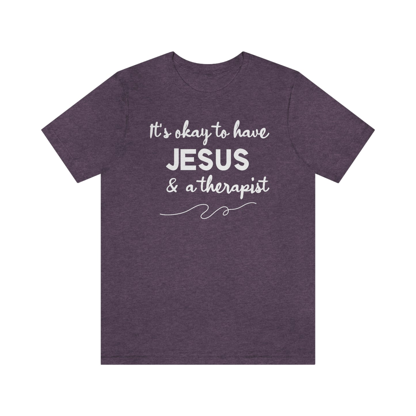 Women's Jesus & A Therapist (White Text) Short Sleeve T-Shirt