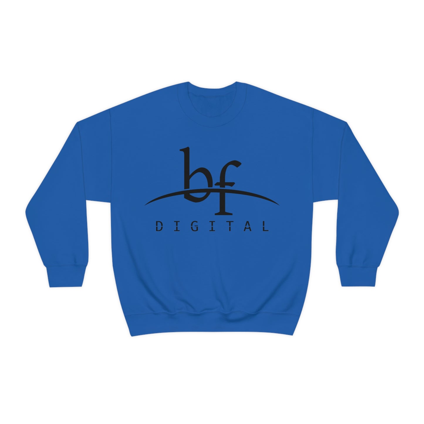 Unisex Blue Fire Digital Network Logo (Black) Heavy Blend™ Crewneck Sweatshirt