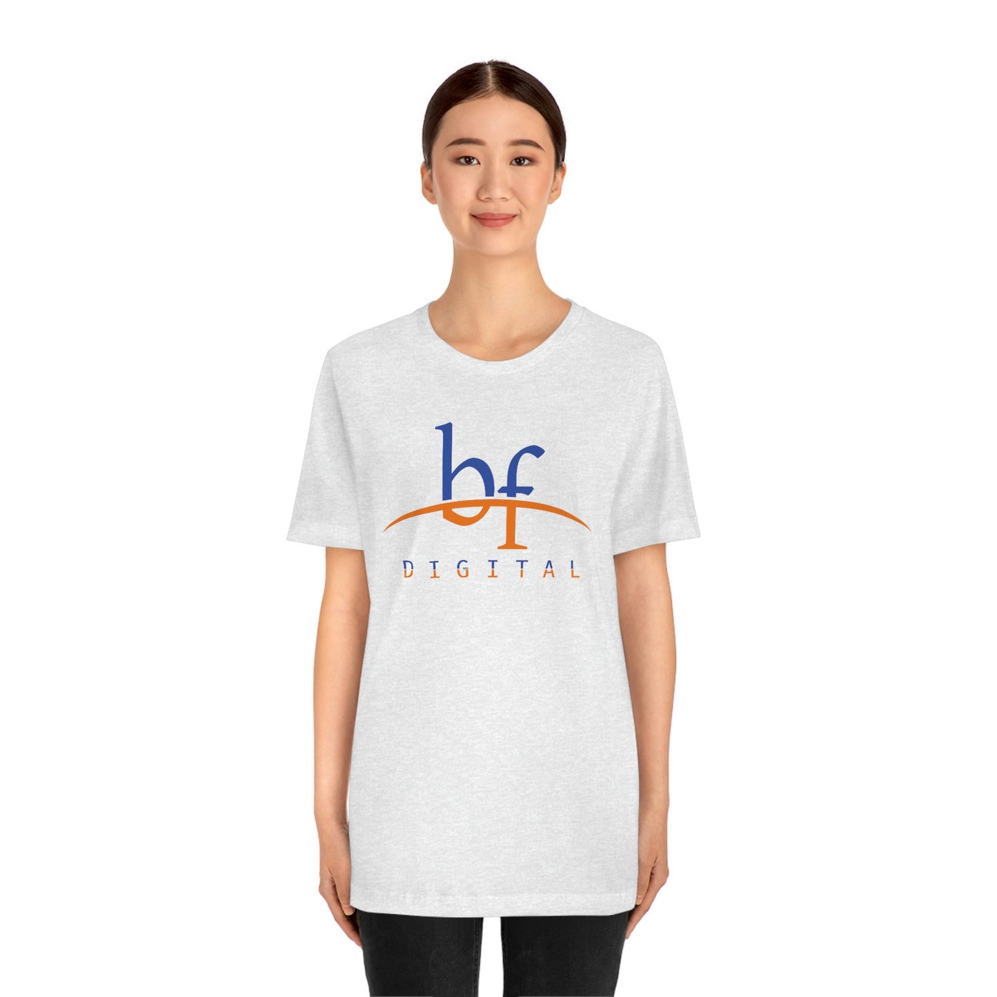 Unisex Blue Fire Digital Network Logo (Blue&Orange) Short Sleeve T-Shirt