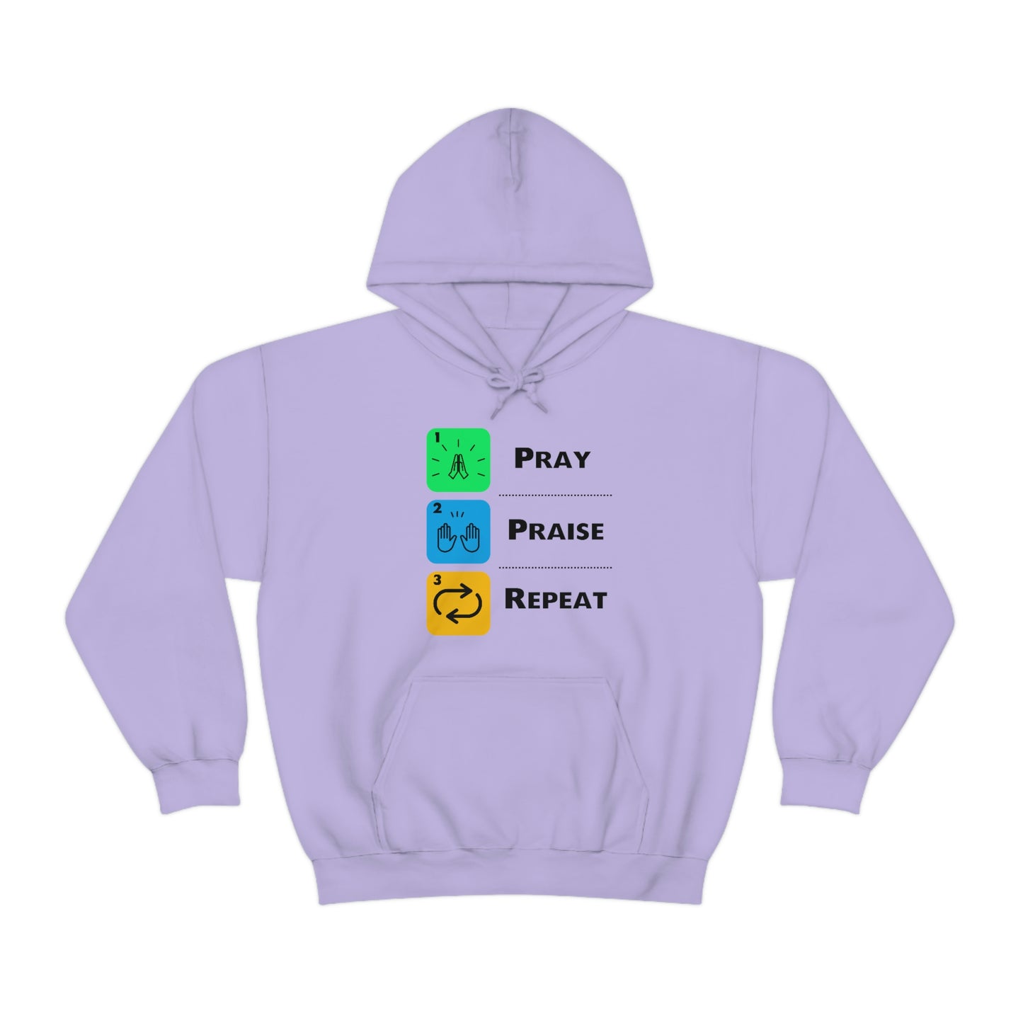 Unisex Pray, Praise, Repeat Heavy Blend™ Hooded Sweatshirt (Palette 2)