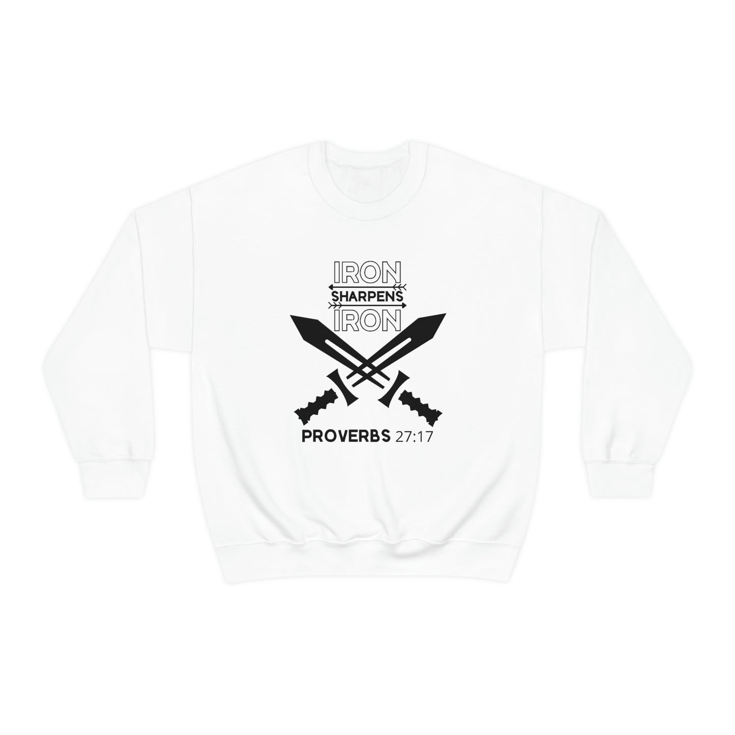 Men's Iron Sharpens Iron (Black Art) Heavy Blend™ Crewneck Sweatshirt