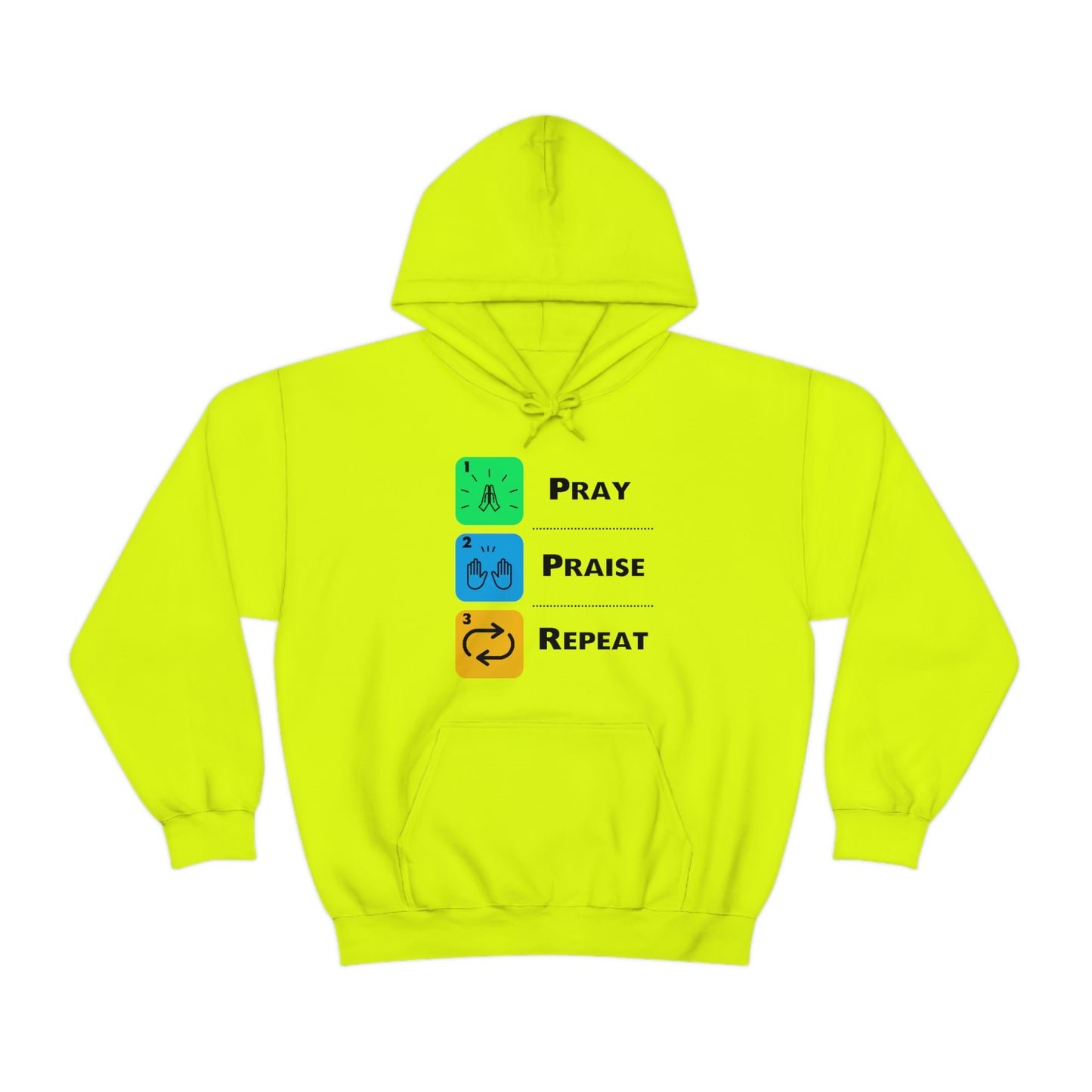 Unisex Pray, Praise, Repeat Heavy Blend™ Hooded Sweatshirt (Palette 2)