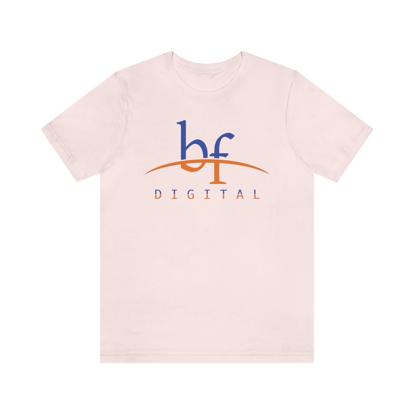 Unisex Blue Fire Digital Network Logo (Blue&Orange) Short Sleeve T-Shirt