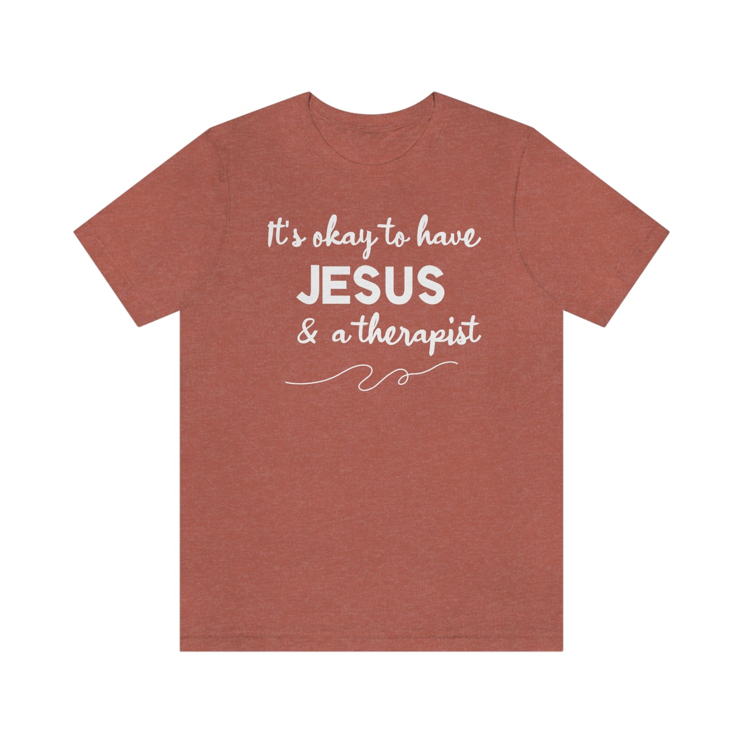 Women's Jesus & A Therapist (White Text) Short Sleeve T-Shirt