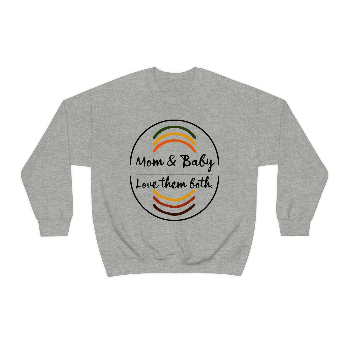 Women's Love Them Both (Black Text) Heavy Blend™ Crewneck Sweatshirt