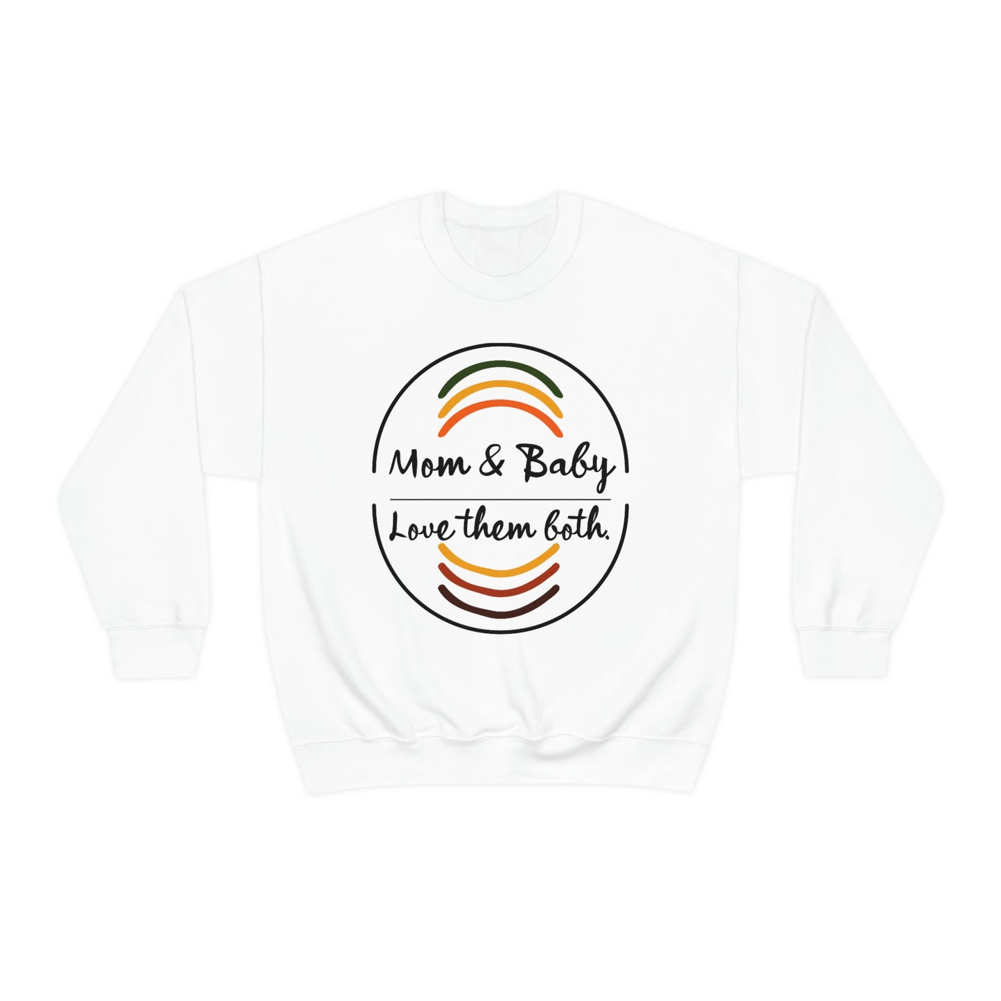 Women's Love Them Both (Black Text) Heavy Blend™ Crewneck Sweatshirt