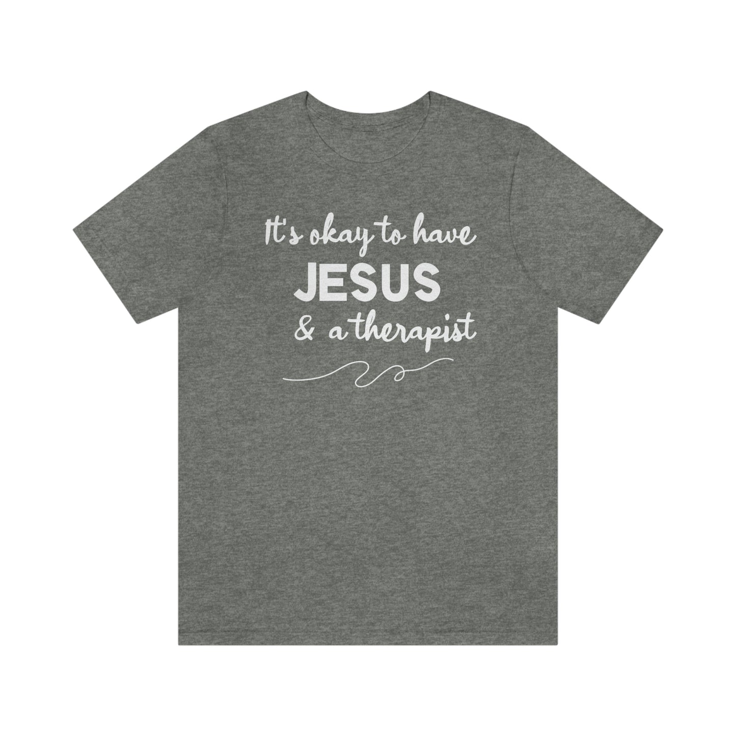 Women's Jesus & A Therapist (White Text) Short Sleeve T-Shirt