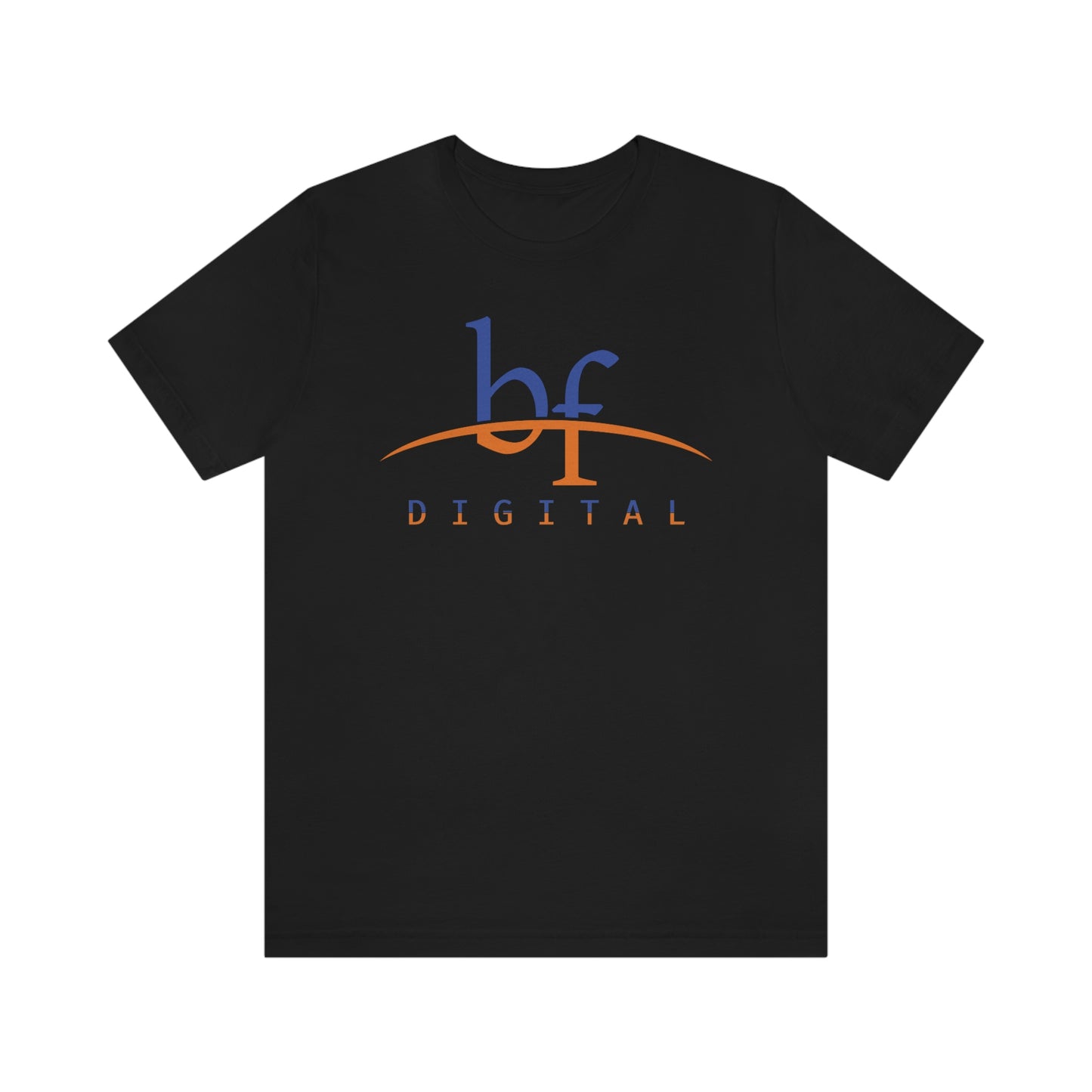 Unisex Blue Fire Digital Network Logo (Blue&Orange) Short Sleeve T-Shirt