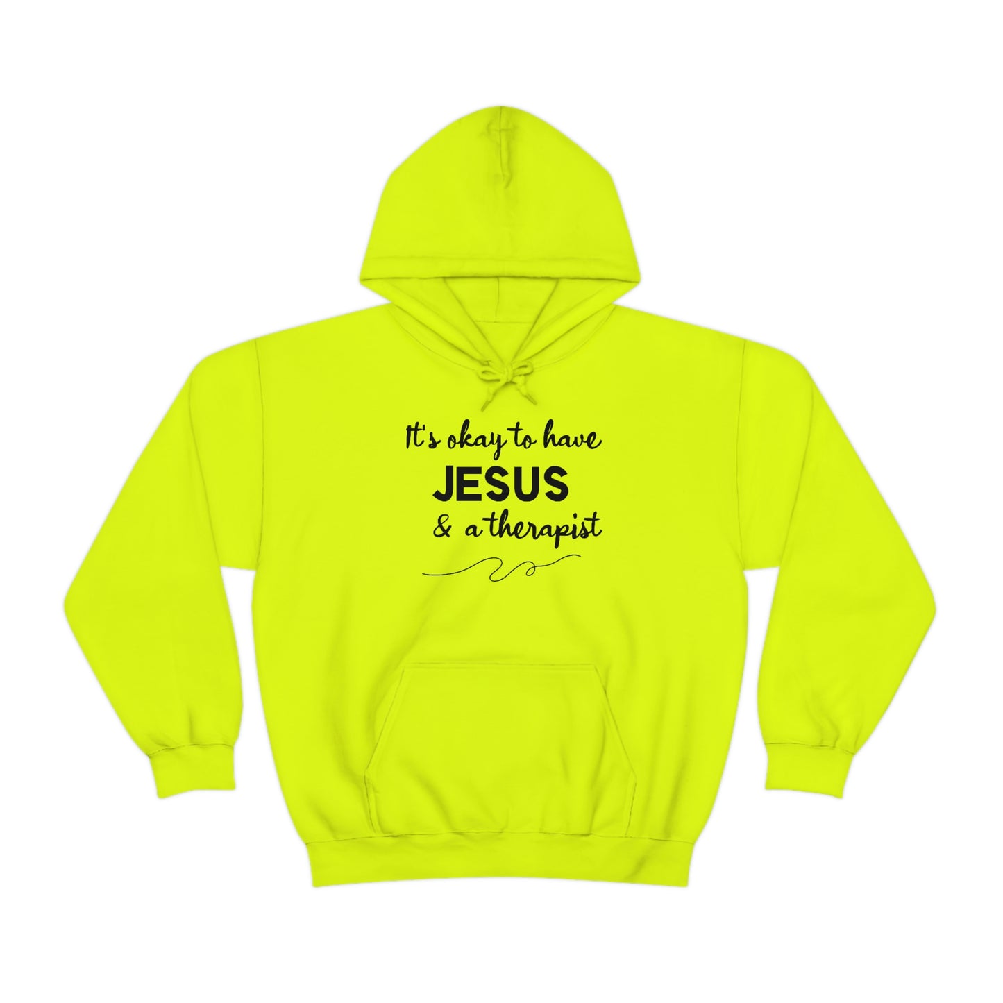 Women's Jesus & A Therapist (Black Text) Heavy Blend™ Hooded Sweatshirt