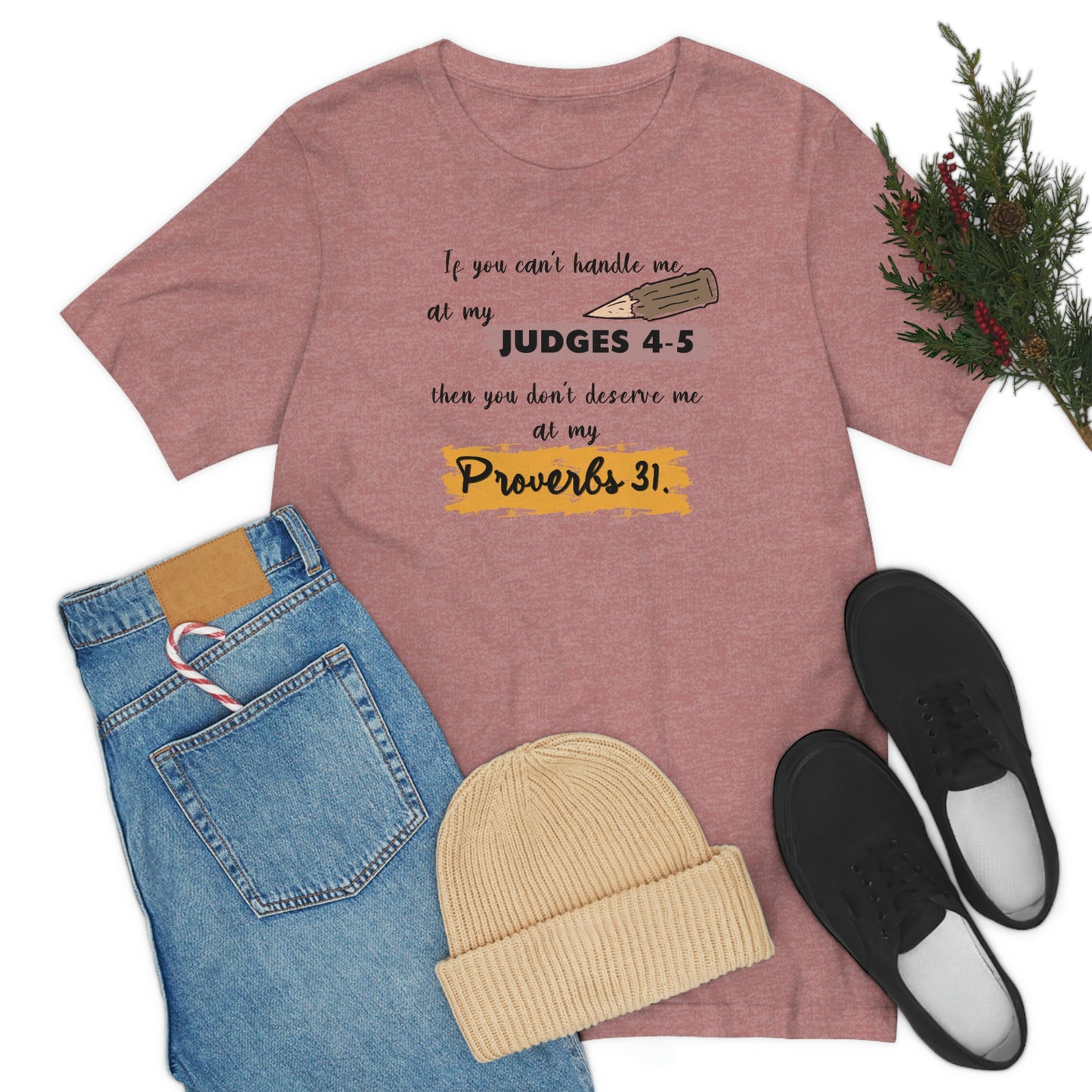 Women's Judges 4-5/Proverbs 31 (Black Text) Short Sleeve T-Shirt