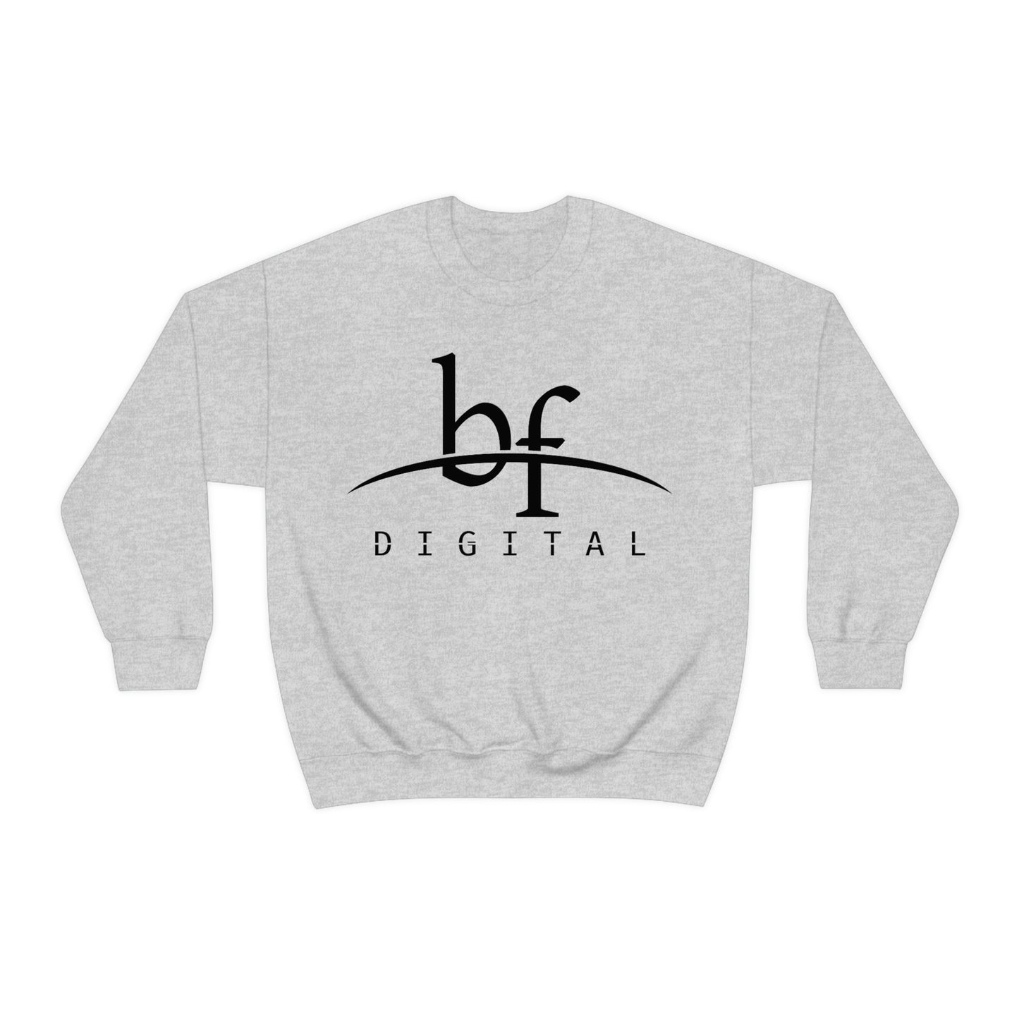 Unisex Blue Fire Digital Network Logo (Black) Heavy Blend™ Crewneck Sweatshirt