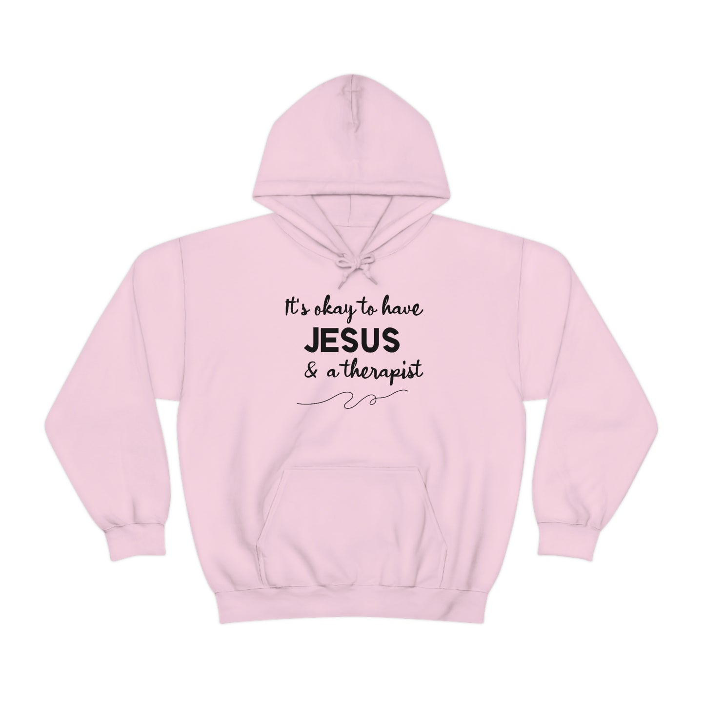 Women's Jesus & A Therapist (Black Text) Heavy Blend™ Hooded Sweatshirt