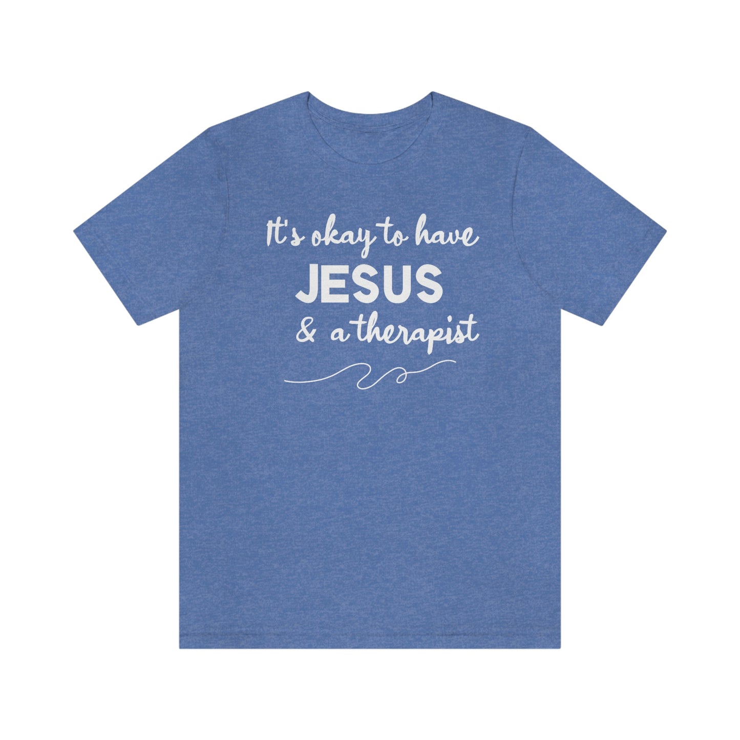 Women's Jesus & A Therapist (White Text) Short Sleeve T-Shirt