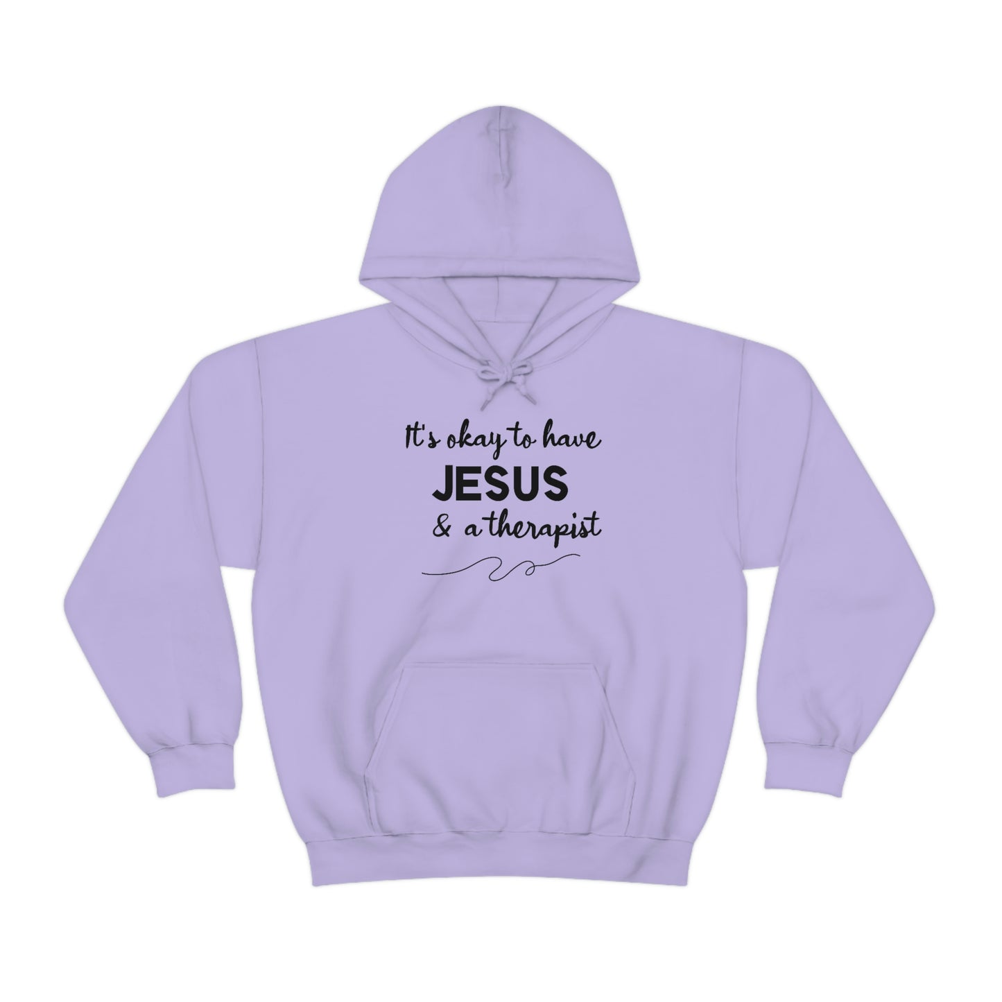 Women's Jesus & A Therapist (Black Text) Heavy Blend™ Hooded Sweatshirt