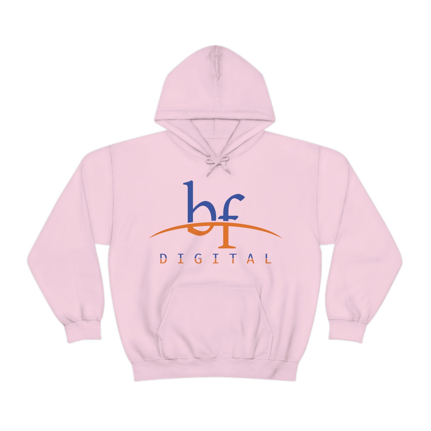 Unisex Blue Fire Digital Network Logo (Blue&Orange) Heavy Blend™ Hooded Sweatshirt