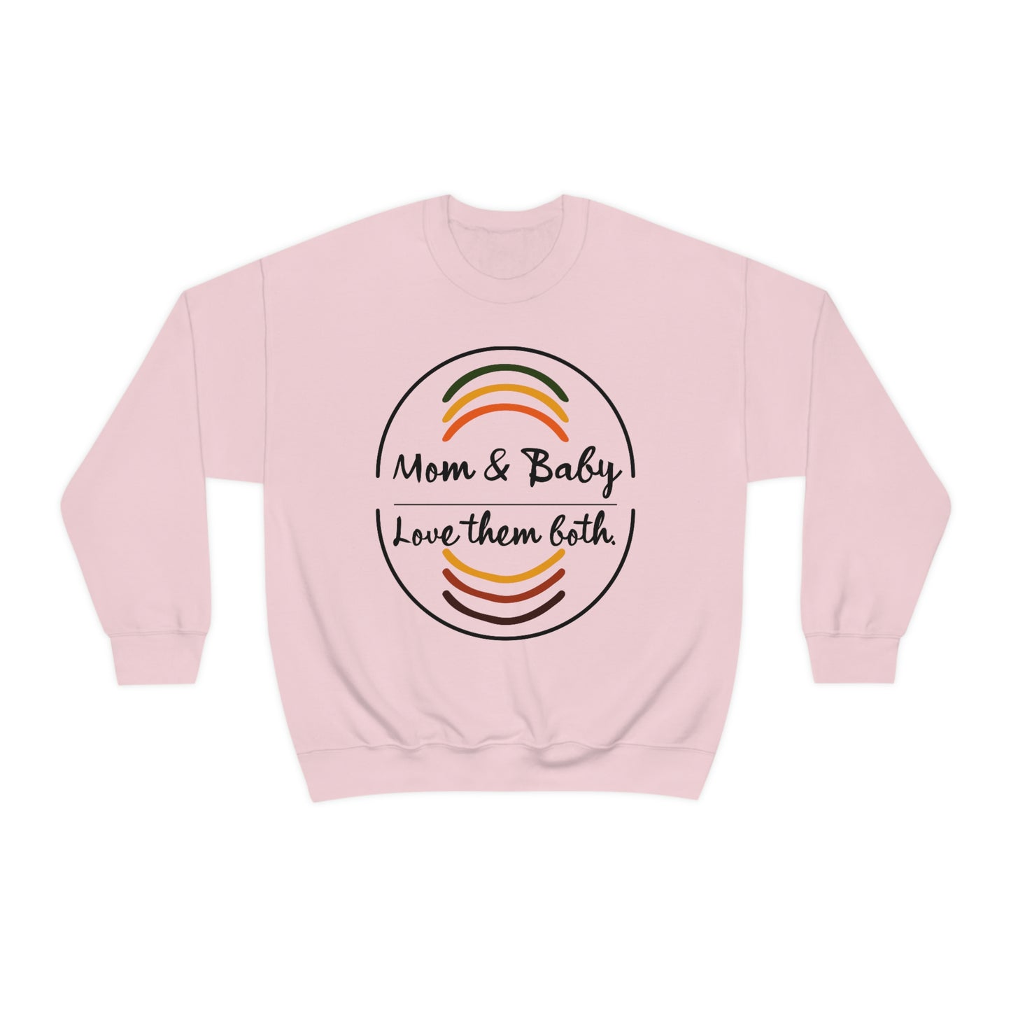 Women's Love Them Both (Black Text) Heavy Blend™ Crewneck Sweatshirt