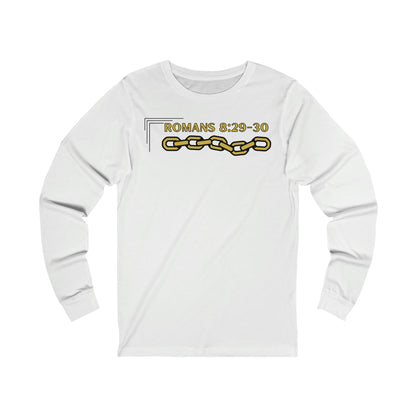 Unisex Golden Chain of Redemption (Romans 8:28-29) [Gold] Long Sleeve T-Shirt