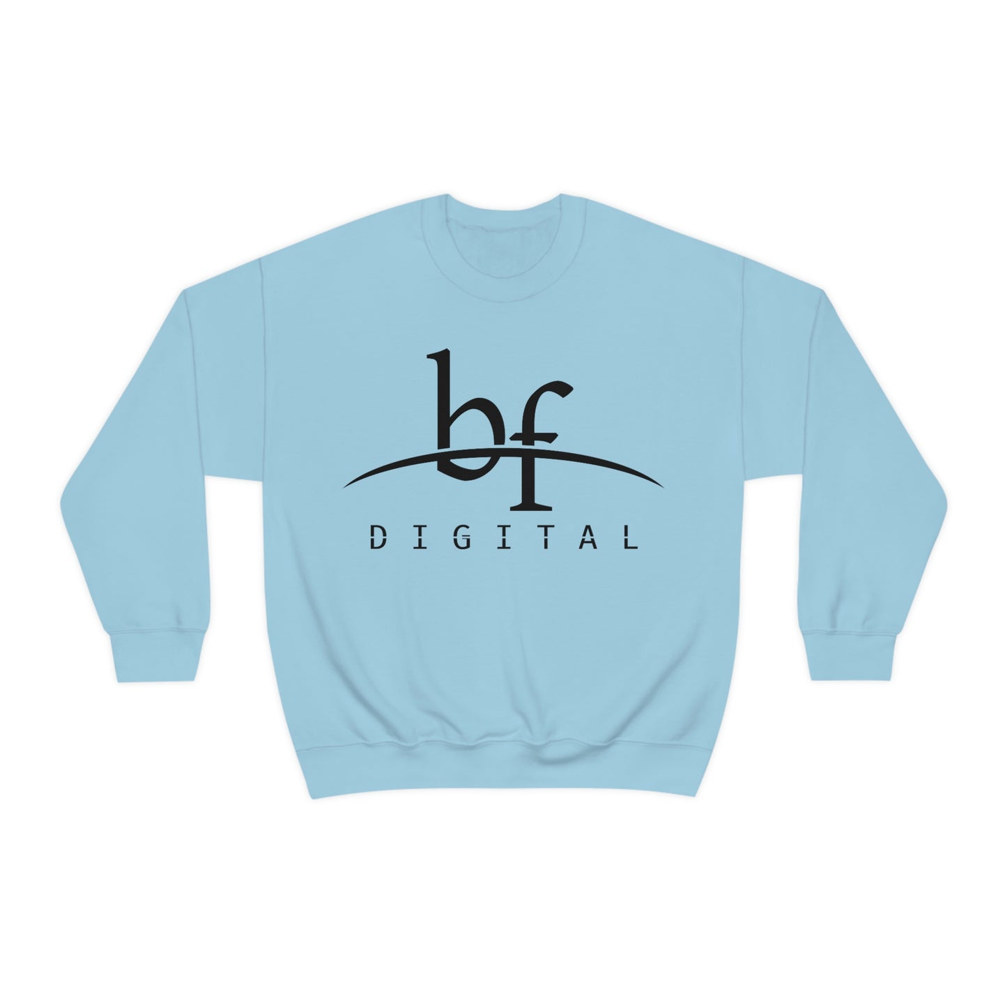 Unisex Blue Fire Digital Network Logo (Black) Heavy Blend™ Crewneck Sweatshirt